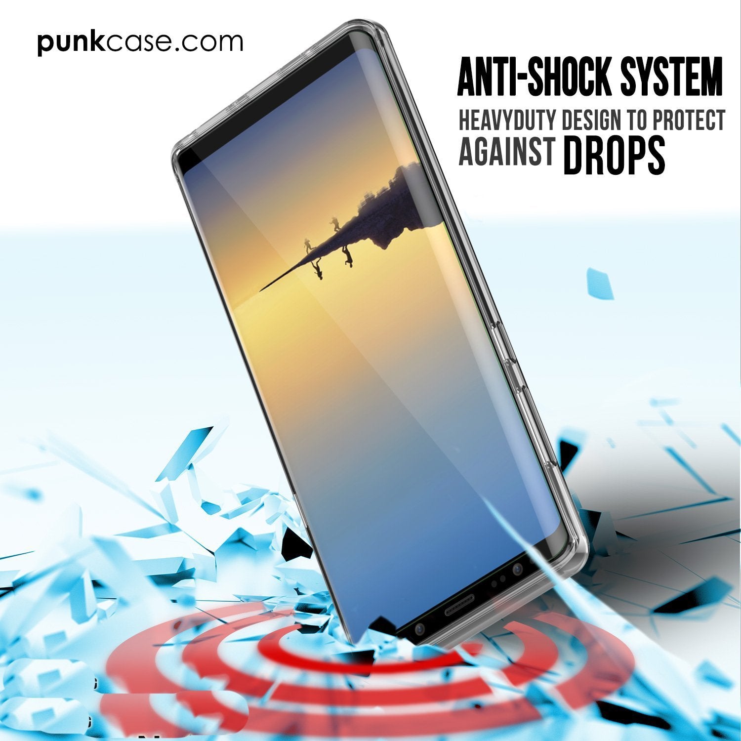 Galaxy Note 8 Case, PUNKcase [LUCID 2.0 Series] [Slim Fit] Armor Cover w/Integrated Anti-Shock System & Screen Protector [White] (Color in image: Purple)