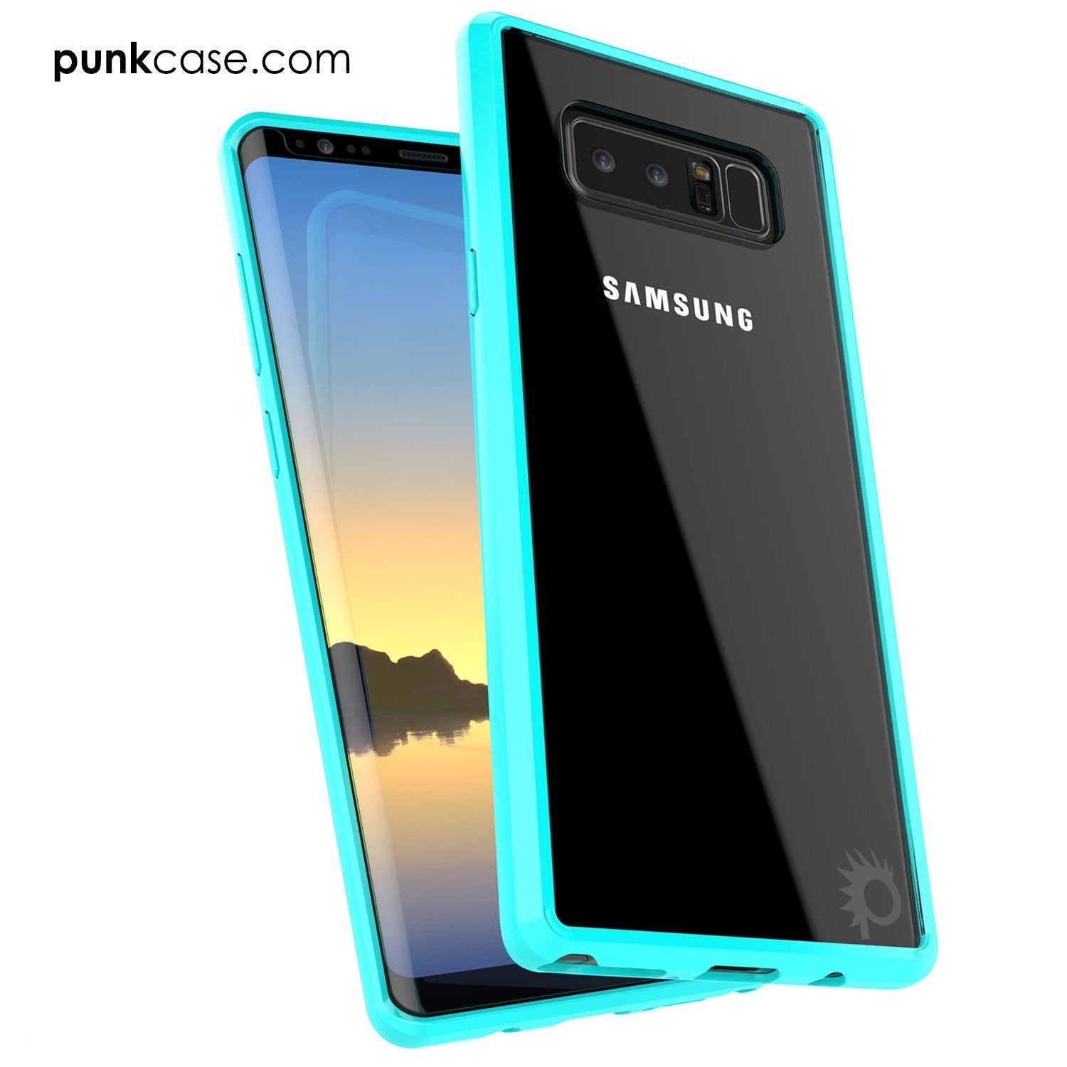 Capa Galaxy Note 8, PUNKcase [Série LUCID 2.0] [Ajuste Slim] Capa de Armadura com Sistema Anti-choque Integrado e Protetor de Tela [Azul-petróleo]