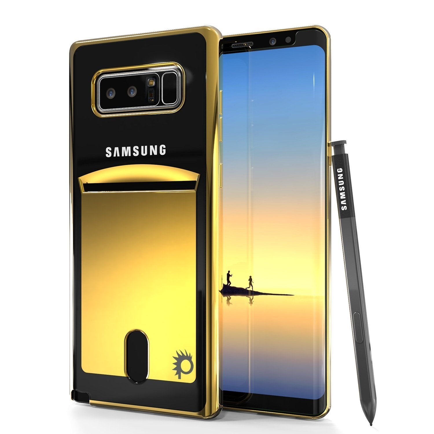 Capa Galaxy Note 8, Série PUNKCASE® LUCID Gold | Compartimento para Cartão | Protetor de Tela SHIELD | Ajuste Ultra