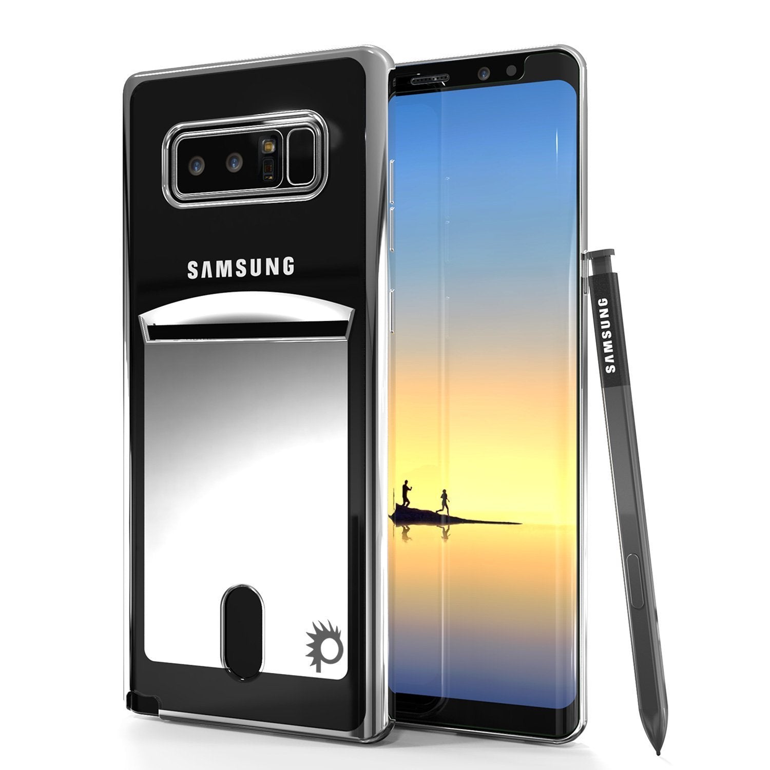 Capa Galaxy Note 8, Série Prata PUNKCASE® LUCID | Slot para Cartão | Protetor de Tela SHIELD | Ajuste Ultra