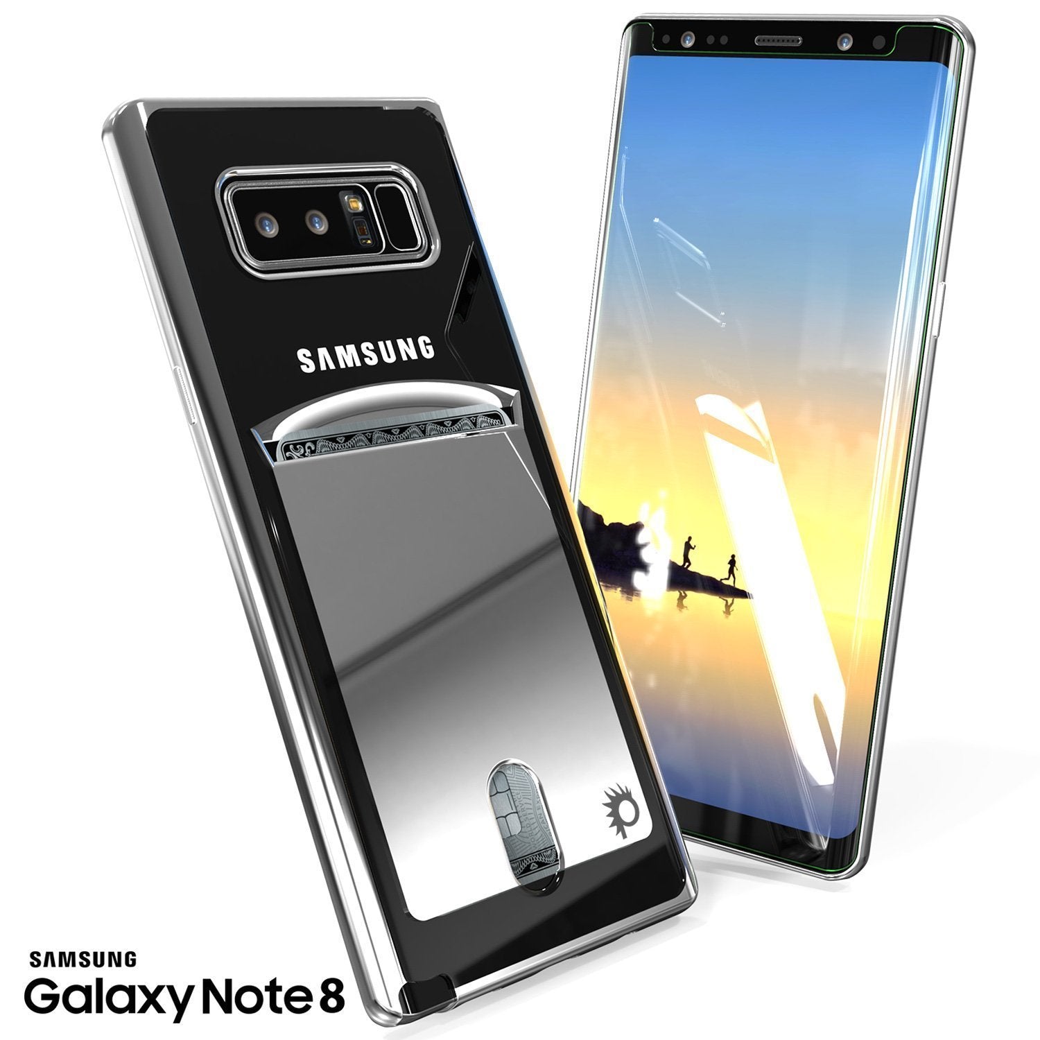 Capa Galaxy Note 8, Série Prata PUNKCASE® LUCID | Slot para Cartão | Protetor de Tela SHIELD | Ajuste Ultra