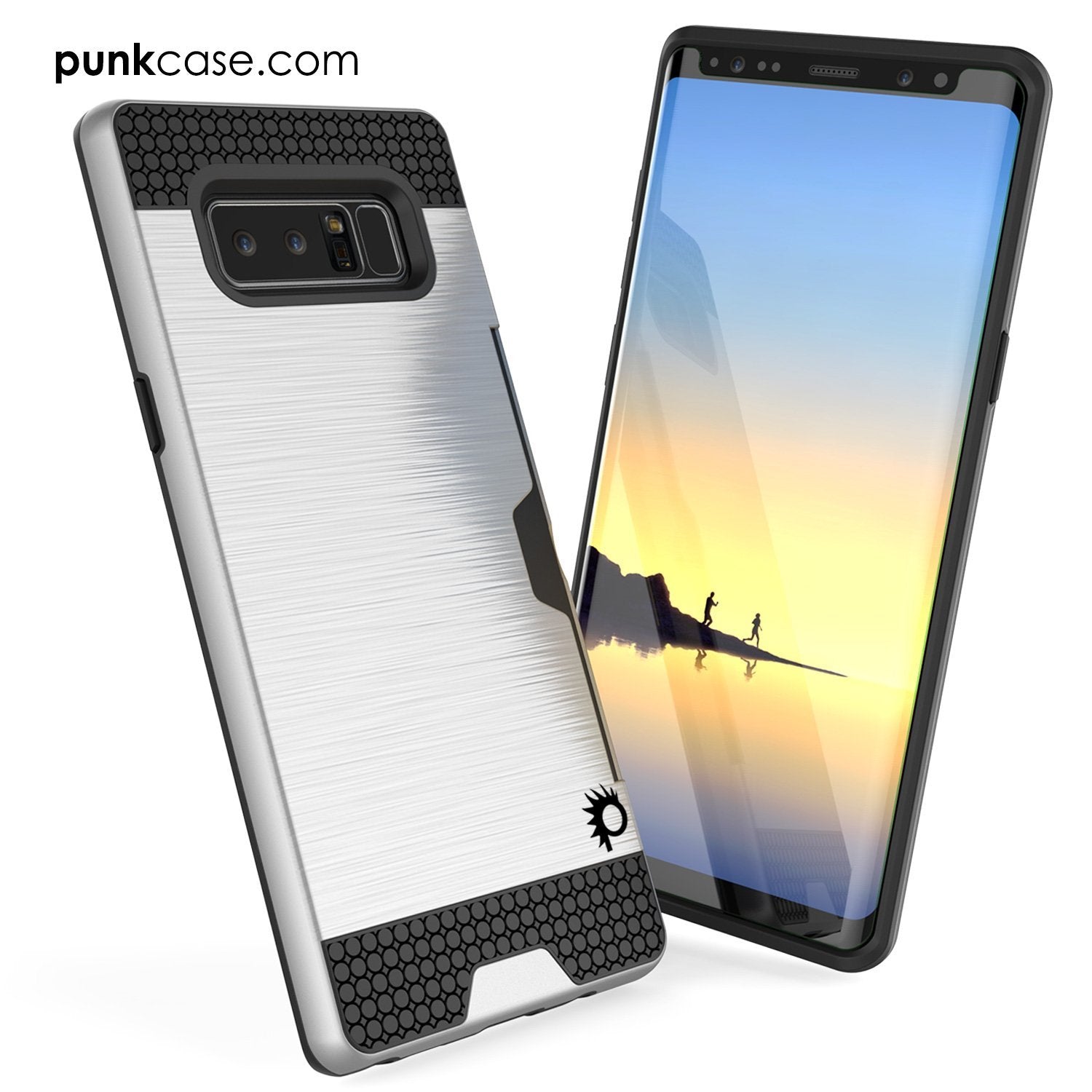 Galaxy Note 8 Case, PUNKcase [SLOT Series] Slim Fit  Samsung Note 8 [Silver] (Color in image: Rose)