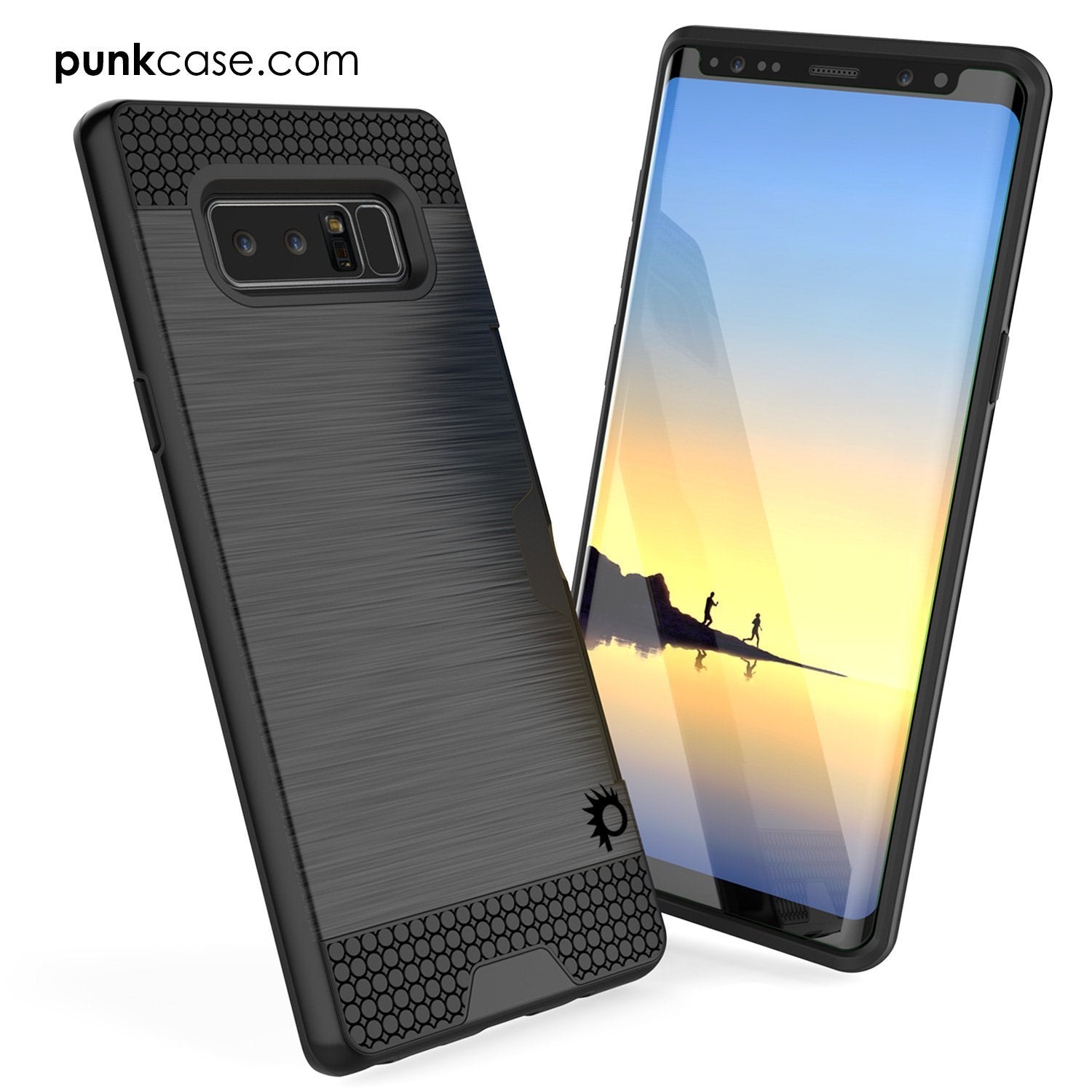 Galaxy Note 8 Case, PUNKcase [SLOT Series] Slim Fit  Samsung Note 8 [Black] (Color in image: Rose)