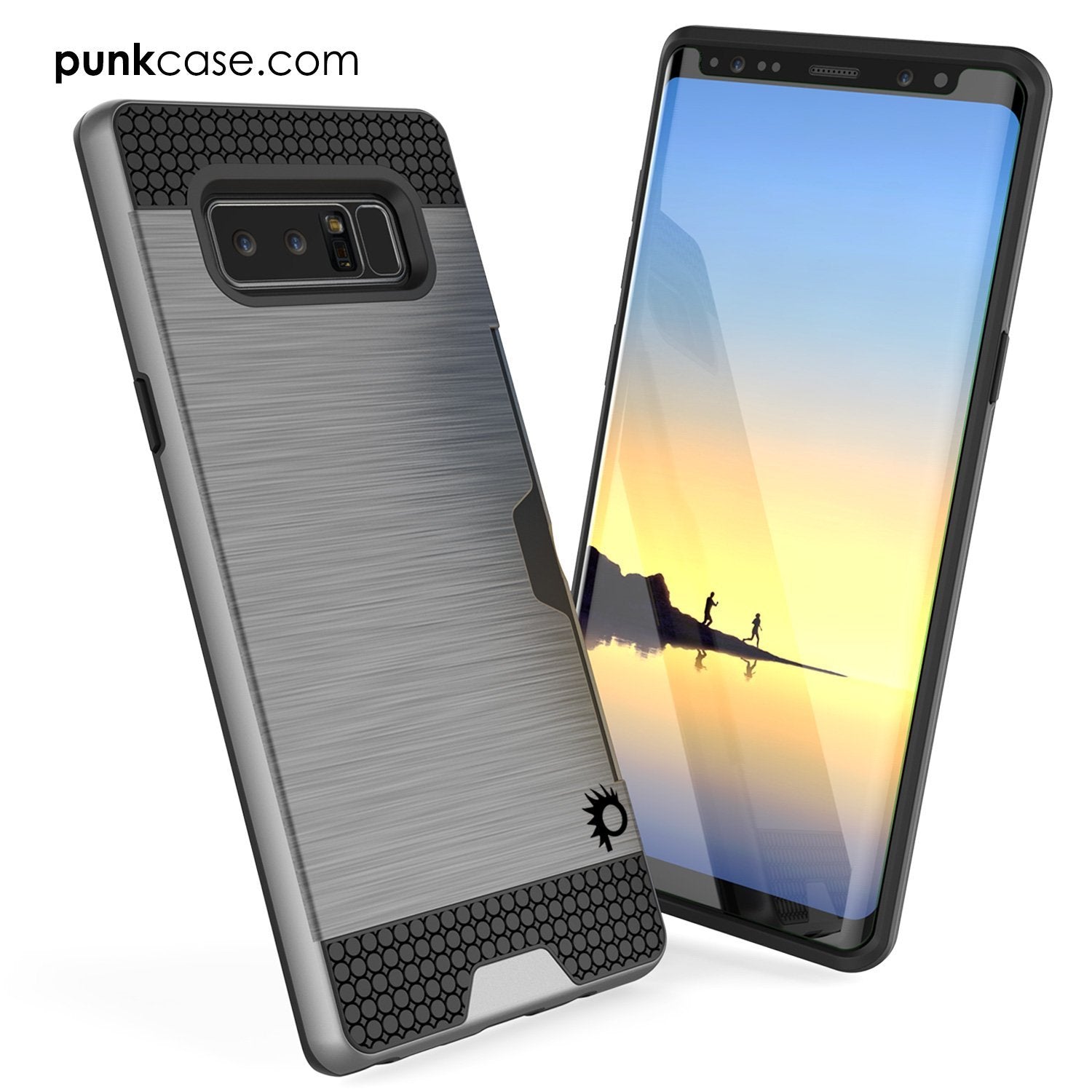 Galaxy Note 8 Case, PUNKcase [SLOT Series] Slim Fit  Samsung Note 8  [Grey] (Color in image: Rose)
