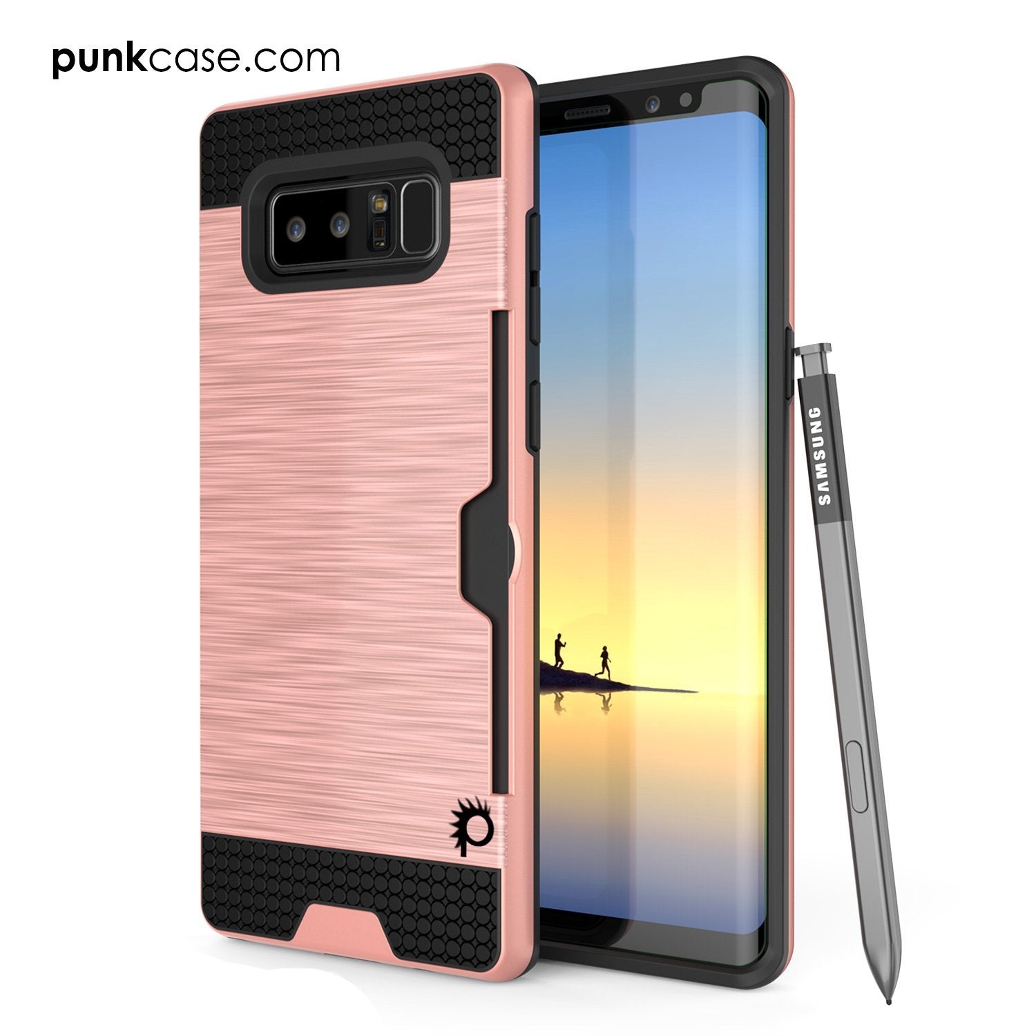 Capa Galaxy Note 8, PUNKcase [SLOT Series] Ajuste Slim Samsung Note 8 [Rosa]