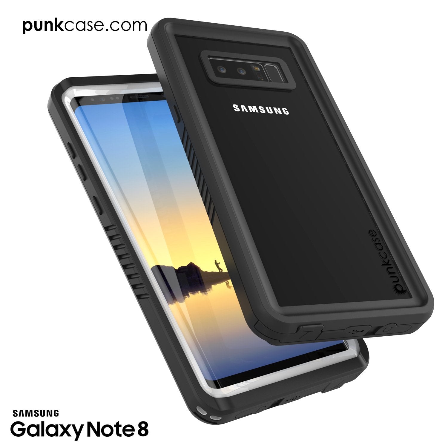 Capa Galaxy Note 8, Punkcase [Série Extrema] [Ajuste Slim] [Certificado IP68] [À Prova de Choque] Proteção de Armadura c/ Protetor de Tela Integrado [Branco]