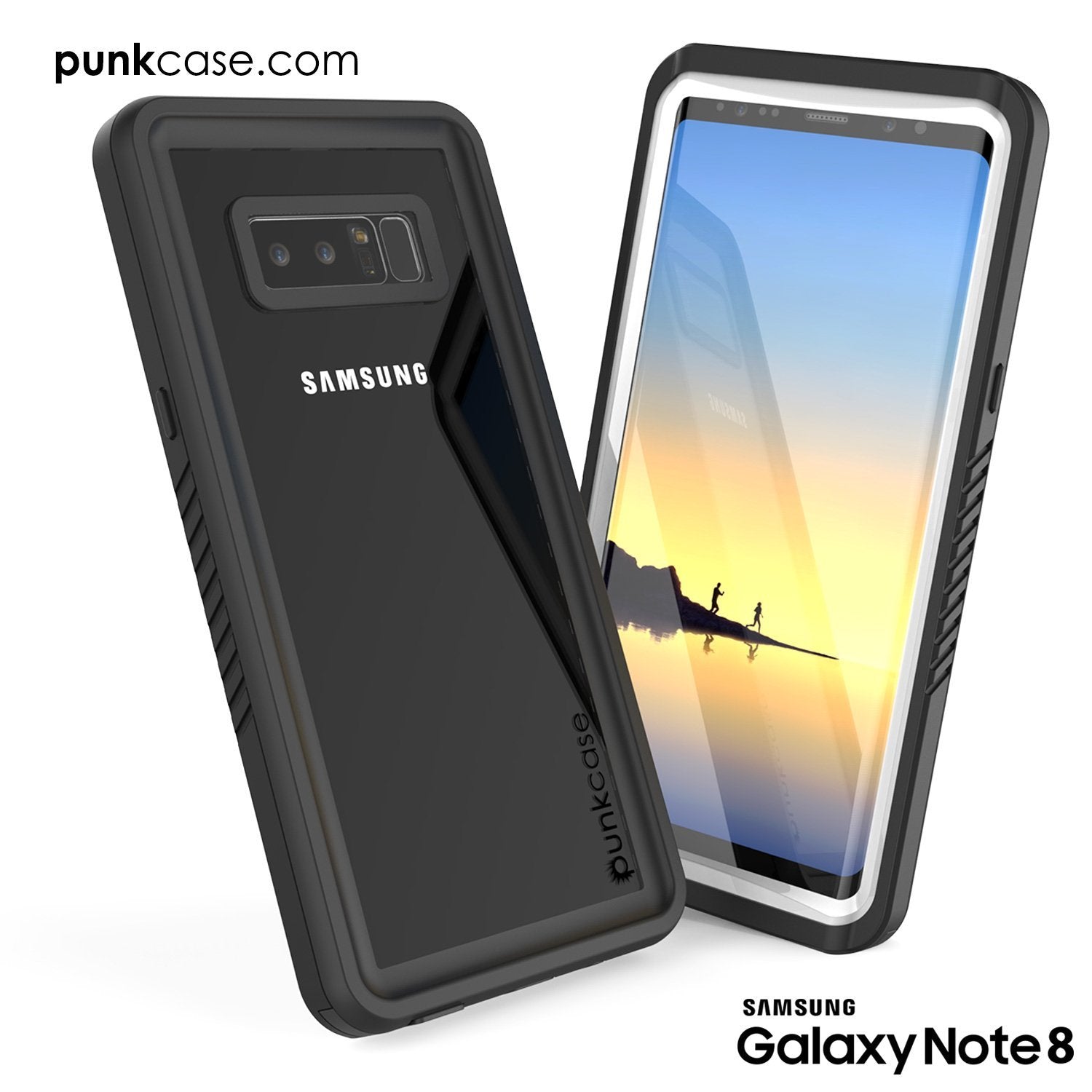 Capa Galaxy Note 8, Punkcase [Série Extrema] [Ajuste Slim] [Certificado IP68] [À Prova de Choque] Proteção de Armadura c/ Protetor de Tela Integrado [Branco]