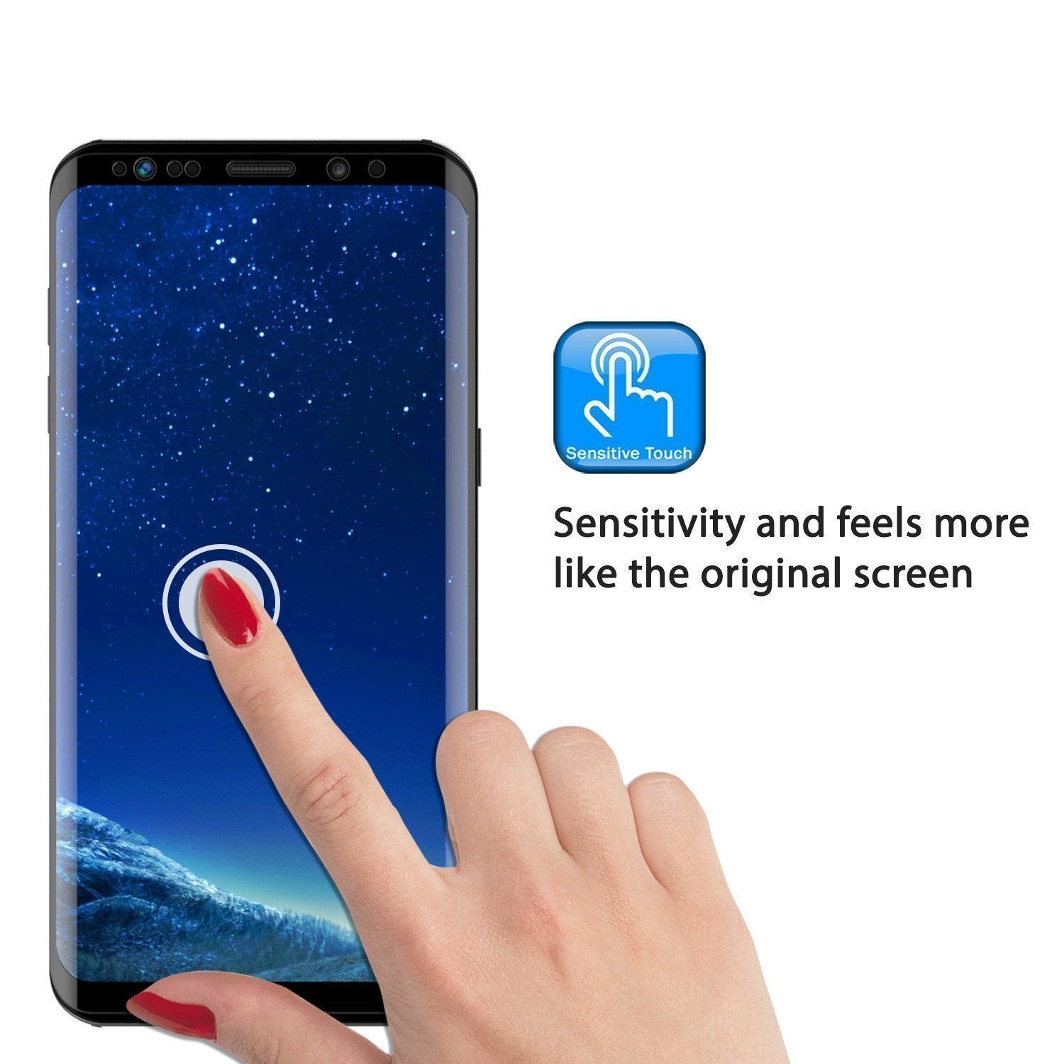 Galaxy S10e Clear Punkcase Glass SHIELD Tempered Glass Screen Protector 0.33mm Thick 9H Glass (Color in image: Silver)