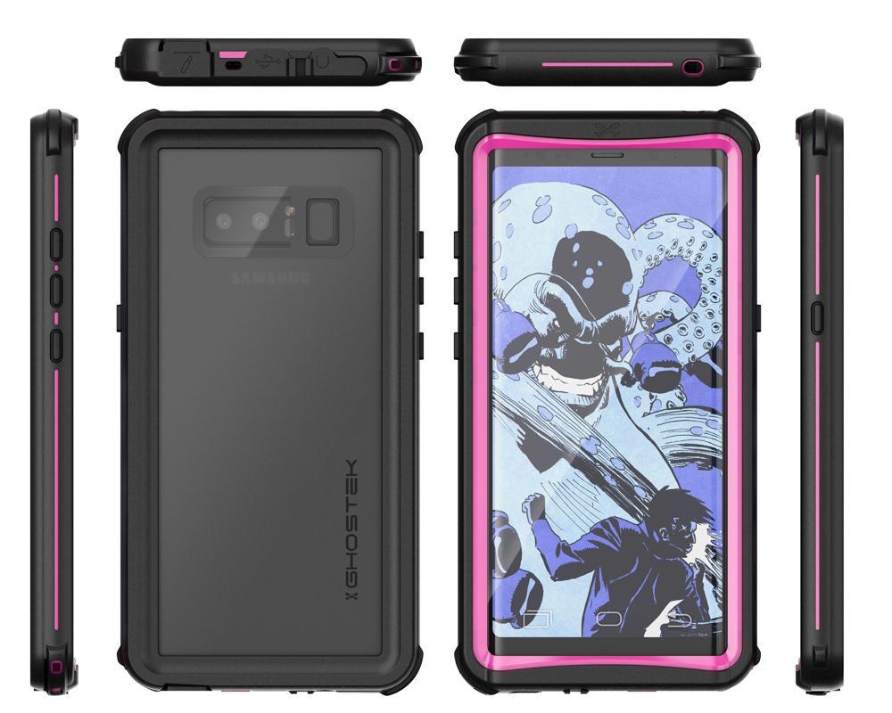 Galaxy Note 8, Ghostek Nautical Series  for Galaxy Note 8 Rugged Waterproof Case | PINK