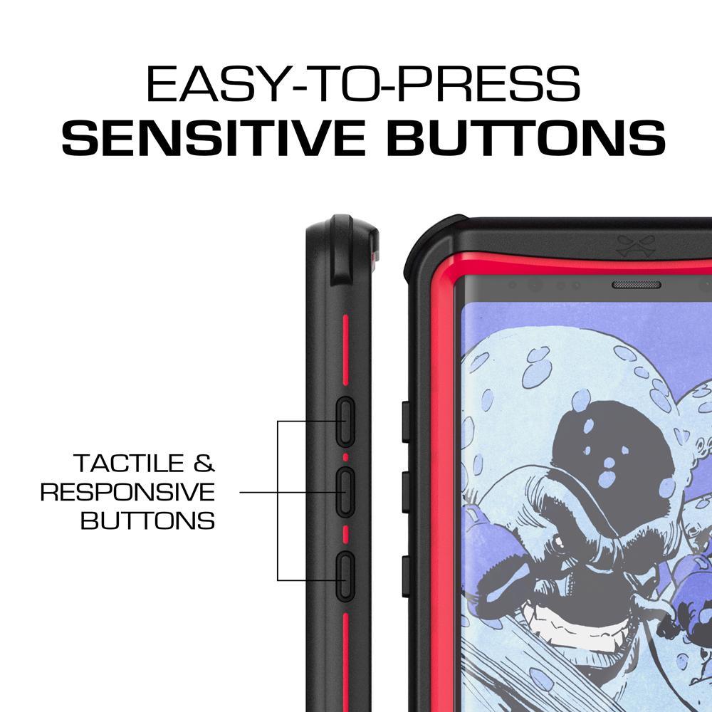 Galaxy Note 8, Ghostek Nautical Series  for Galaxy Note 8 Rugged Waterproof Case | RED