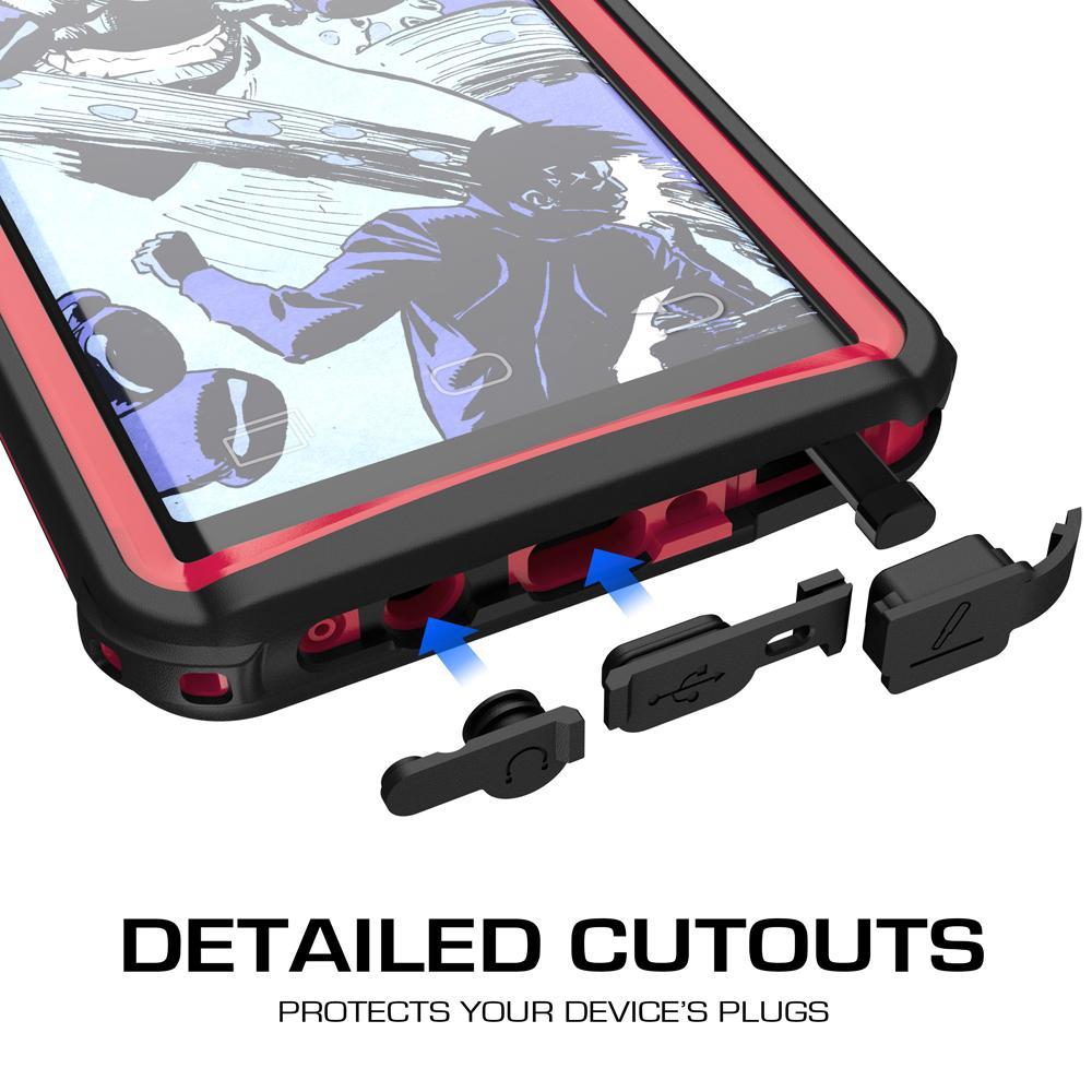 Galaxy Note 8, Ghostek Nautical Series  for Galaxy Note 8 Rugged Waterproof Case | RED