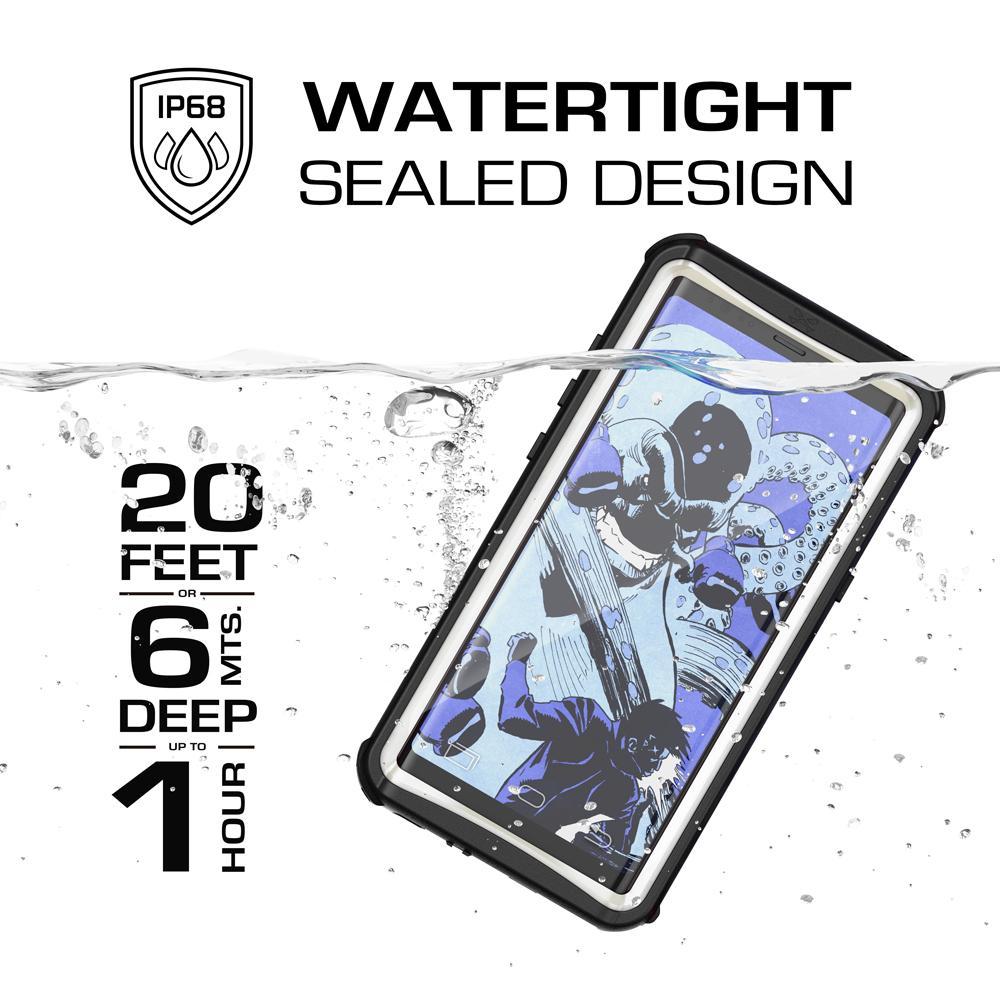 Galaxy Note 8, Ghostek Nautical Series  for Galaxy Note 8 Rugged Waterproof Case | WHITE