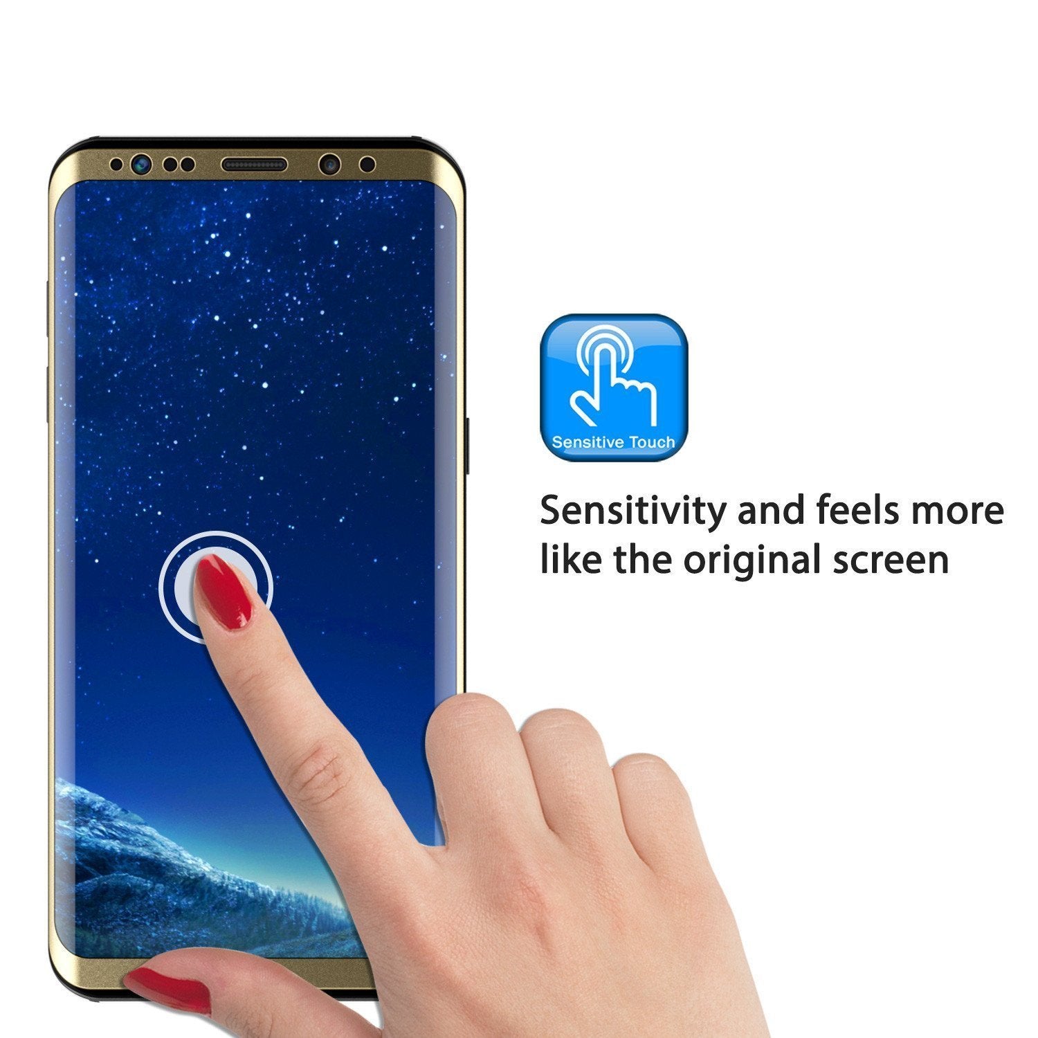Sensitive Touch Sensitivity and feels more like the original screen (Color in image: White)