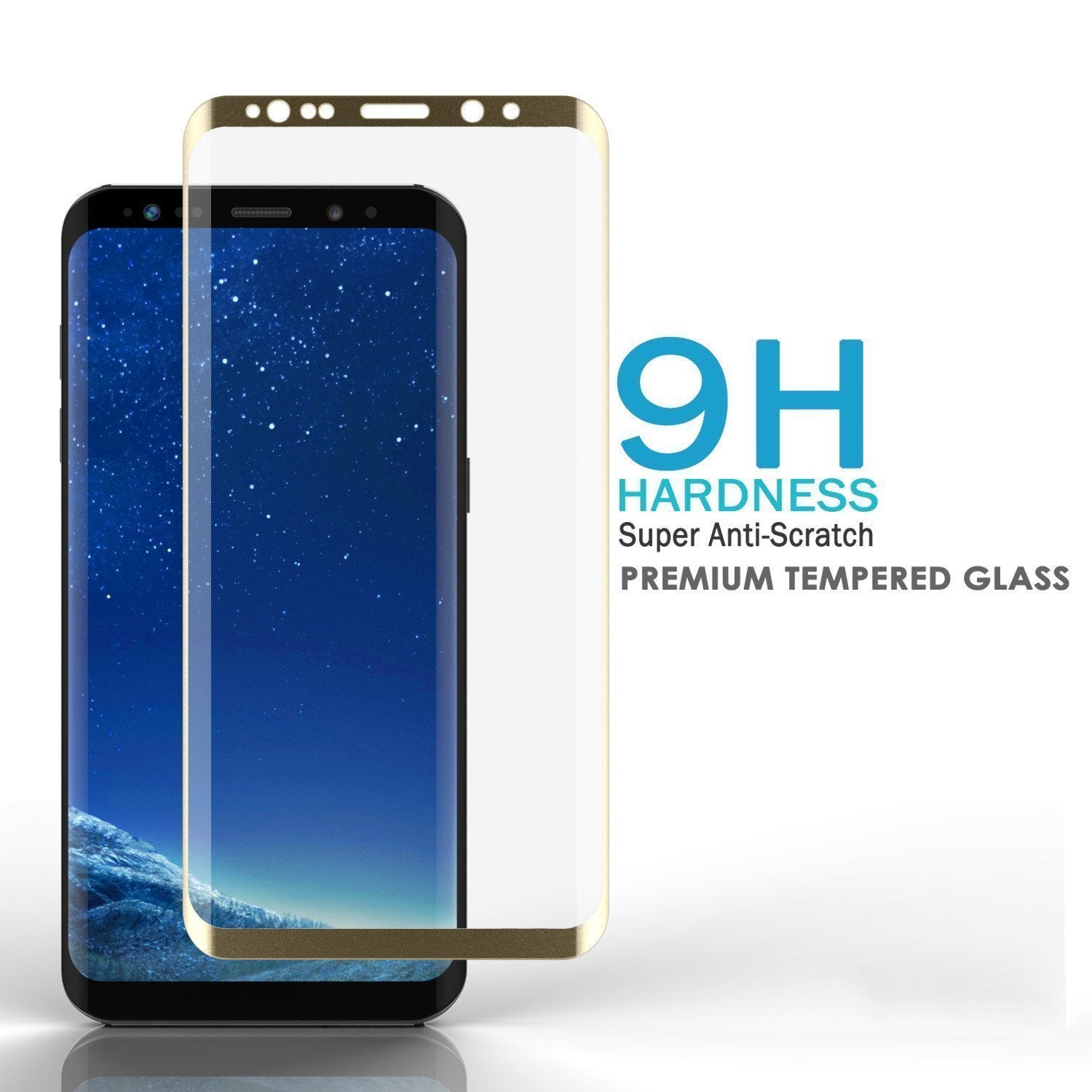 Galaxy S9+ Plus Ouro Punkcase Vidro SHIELD Protetor de Tela de Vidro Temperado 0,33mm de Espessura 9H de Vidro