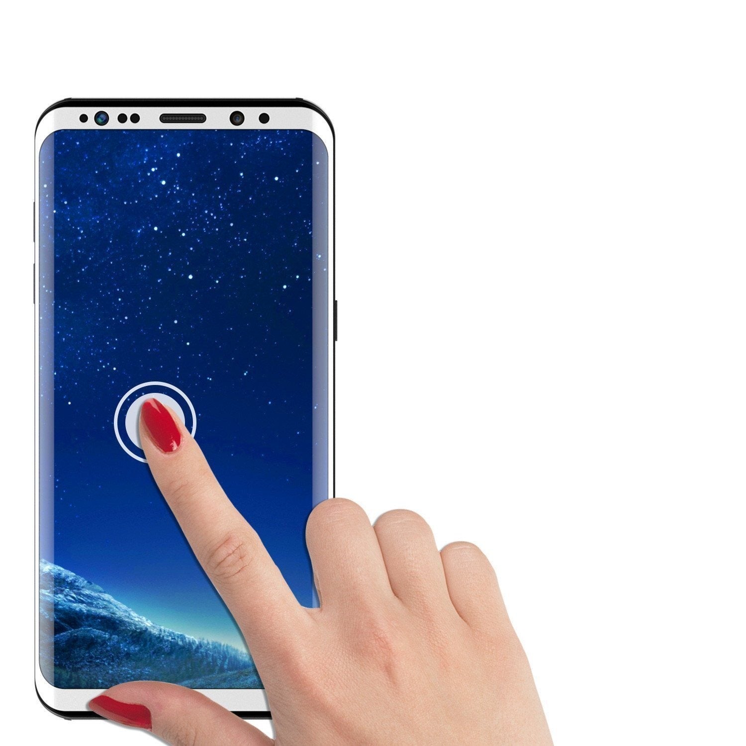 Galaxy S21+ Plus White Punkcase Glass SHIELD Tempered Glass Screen Protector 0.33mm Thick 9H Glass (Color in image: Silver)