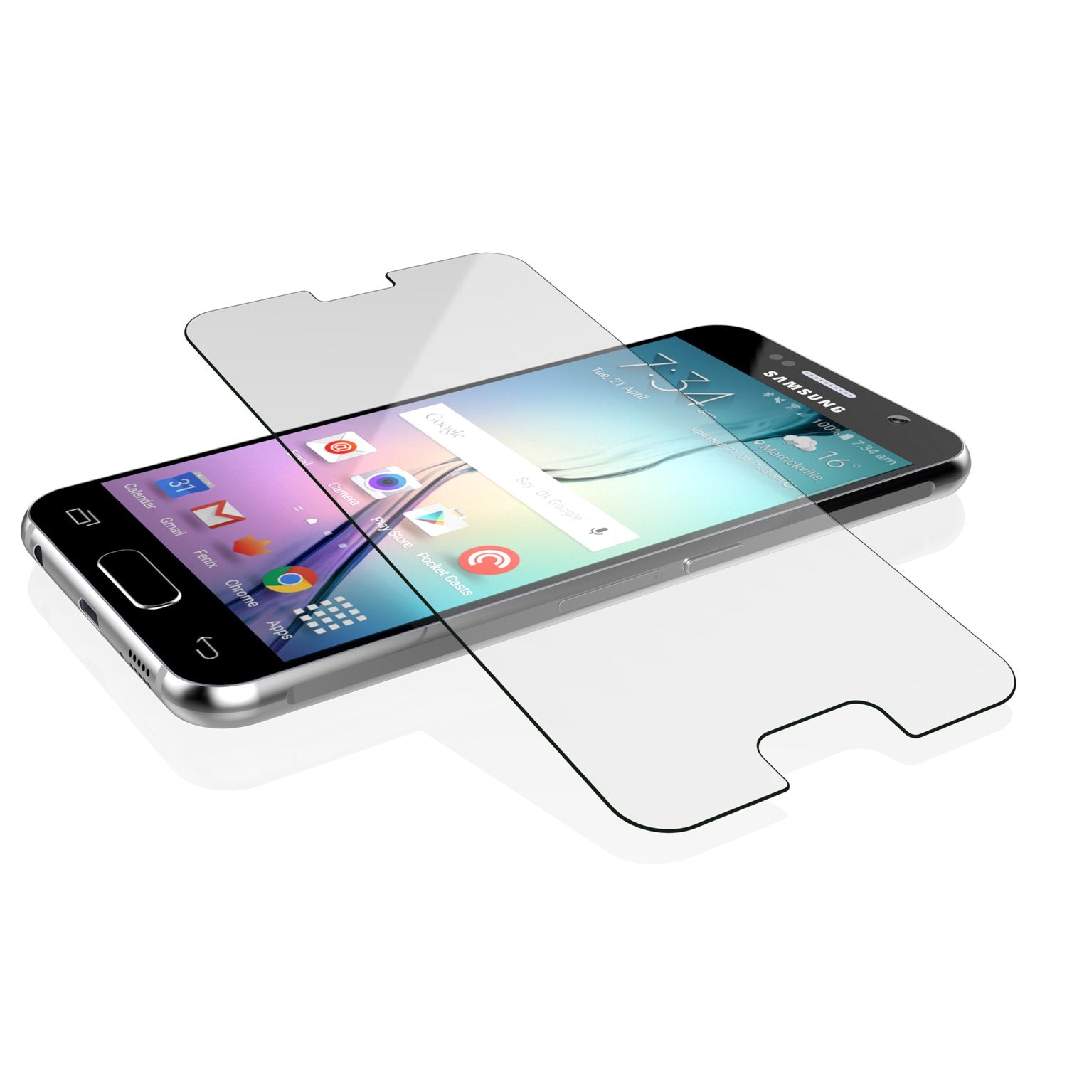 Galaxy S6 Clear Punkcase Glass SHIELD Tempered Glass Screen Protector 0.33mm Thick 9H Glass