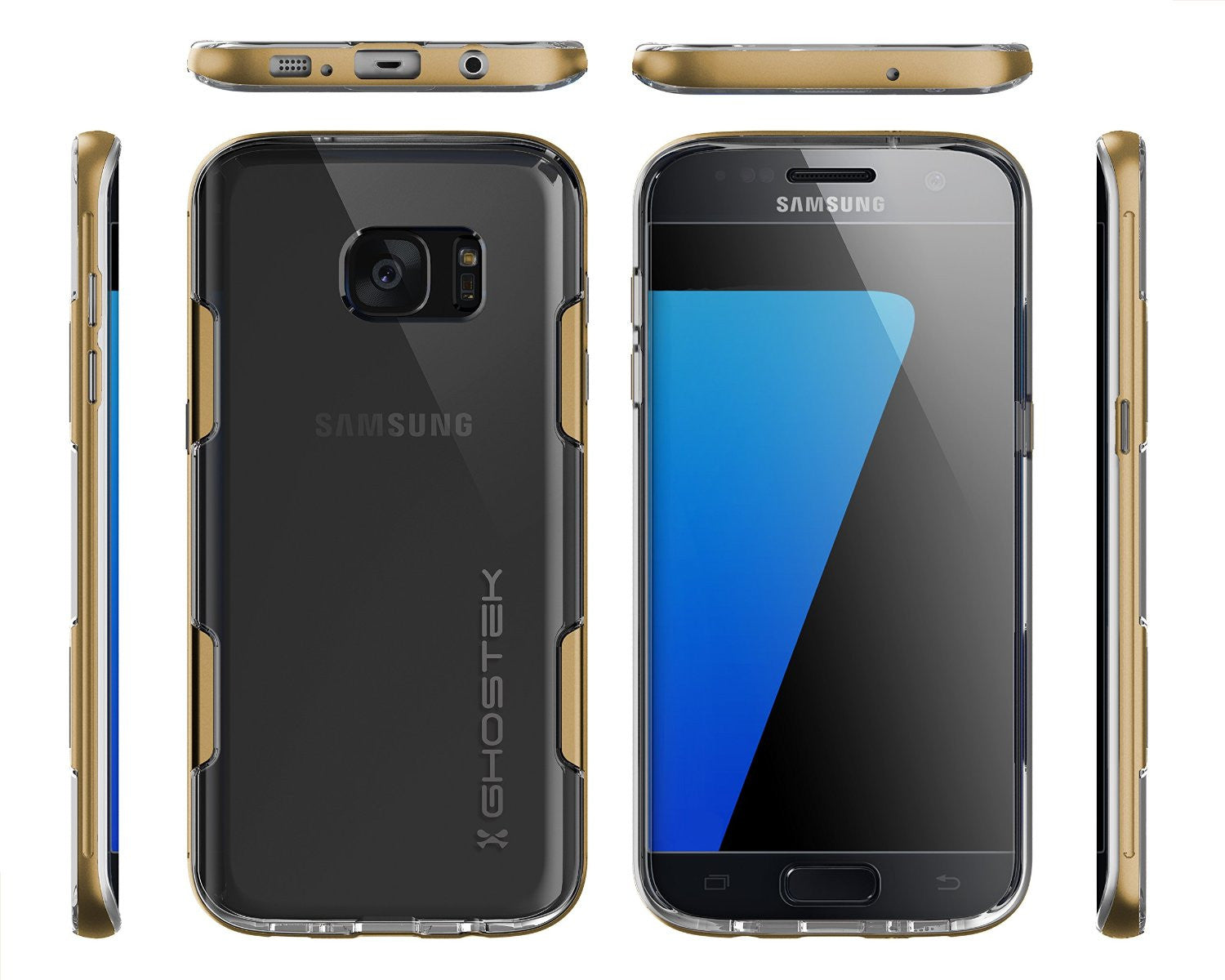 Capa para S7 Edge Ghostek® Cloak da Série Gold Slim | Moldura de alumínio Garantia vitalícia de troca