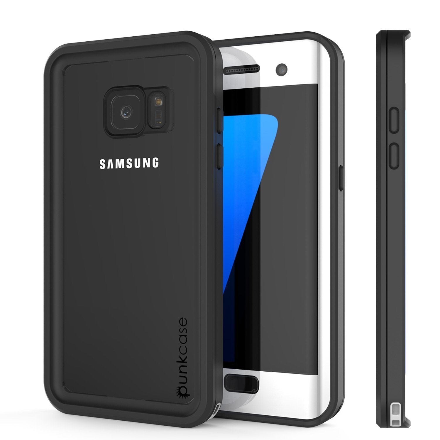 Capa à prova d'água para Galaxy S7 Edge, Punkcase [Série Extrema] [Ajuste Slim] [Certificado IP68] [Prova de Choque] [Prova de Neve] [Prova de Poeira] Cobertura de Armadura [Branco]