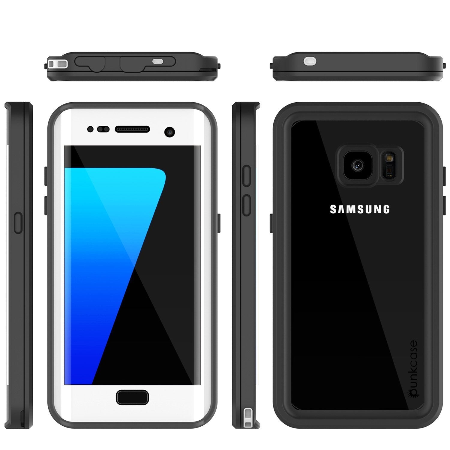 Galaxy S7 Edge Waterproof Case, Punkcase [Extreme Series] [Slim Fit] [IP68 Certified] [Shockproof] [Snowproof] [Dirproof] Armor Cover [White] 