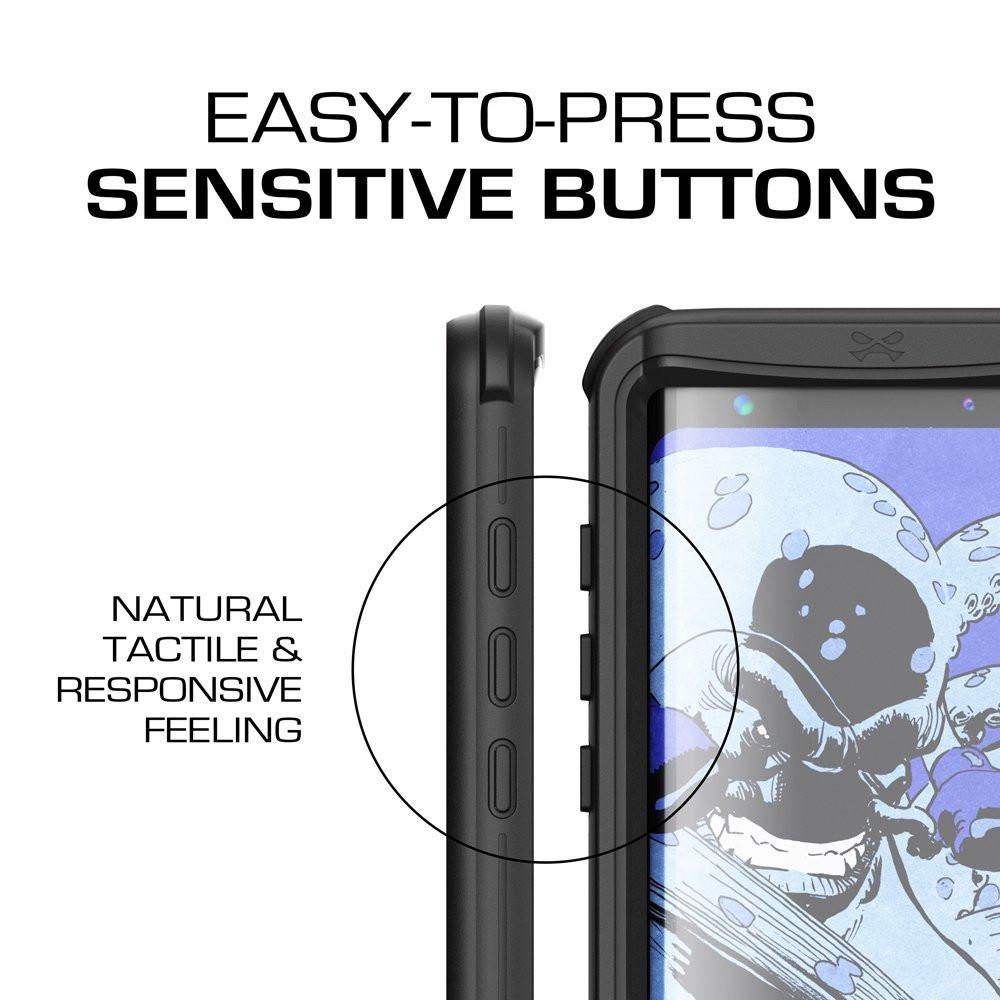 Galaxy S8 Plus Waterproof Case, Ghostek Nautical Series (Black) | Slim Underwater Full Body Protection 