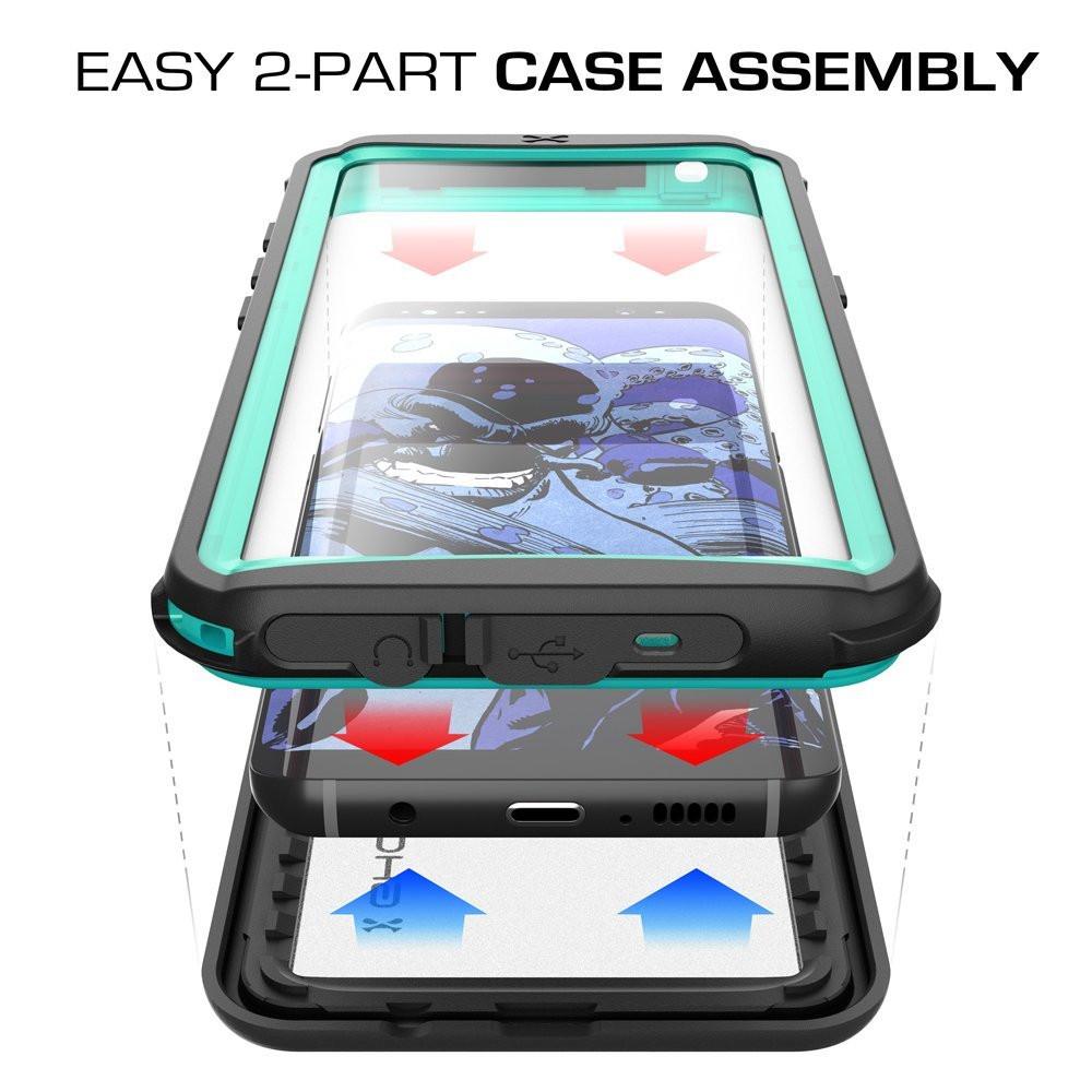 Galaxy S8 Plus Waterproof Case, Ghostek Nautical Series (Teal) | Slim Underwater Full Body Protection (Color in image: Red)