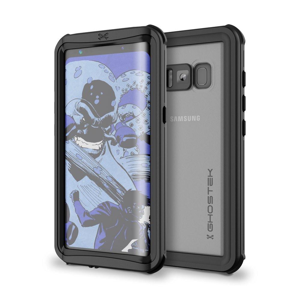 Capa à prova d'água para Galaxy S8, Série Nautica Ghostek (Preto) | Proteção Slim de Corpo Inteiro Subaquática