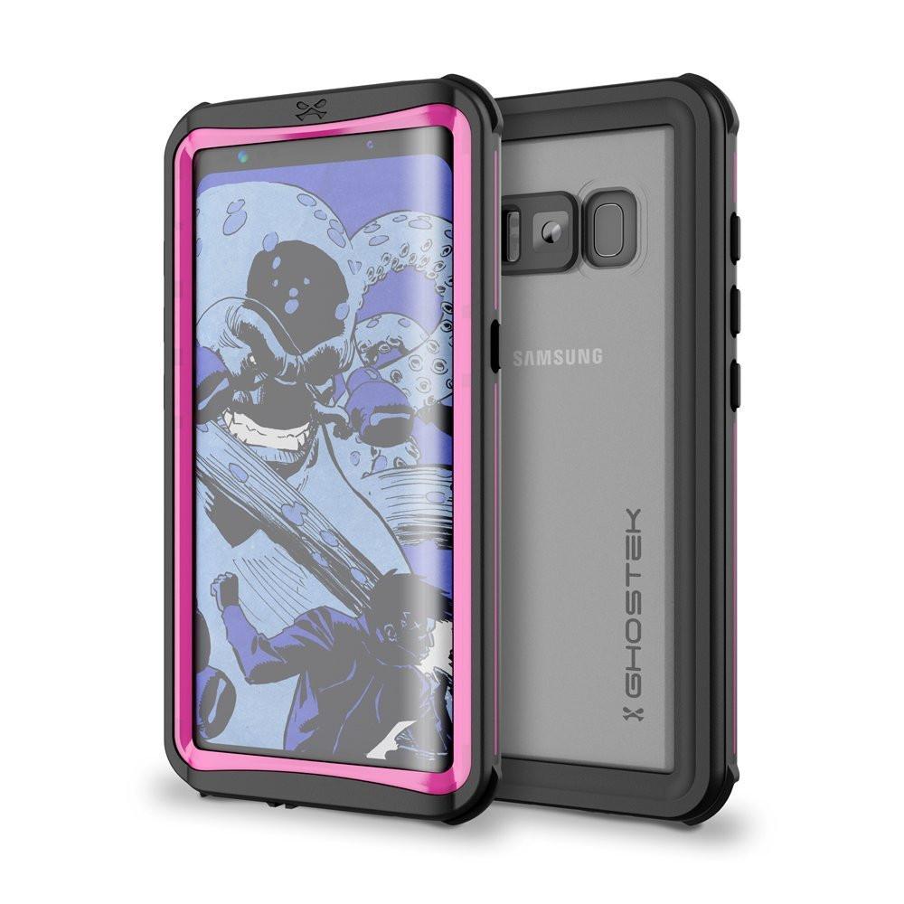 Capa à prova d'água Galaxy S8, Ghostek Nautical Series (Rosa) | Proteção Subaquática Fina de Corpo Inteiro