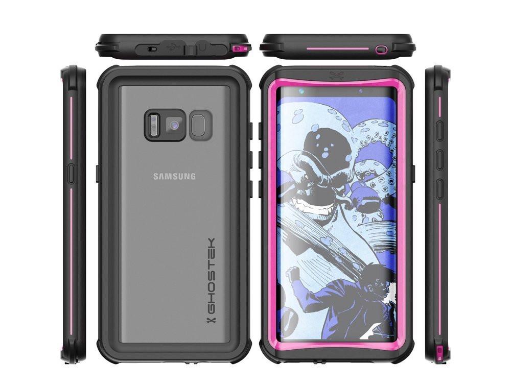 Galaxy S8 Waterproof Case, Ghostek Nautical Series (Pink) | Slim Underwater Full Body Protection 