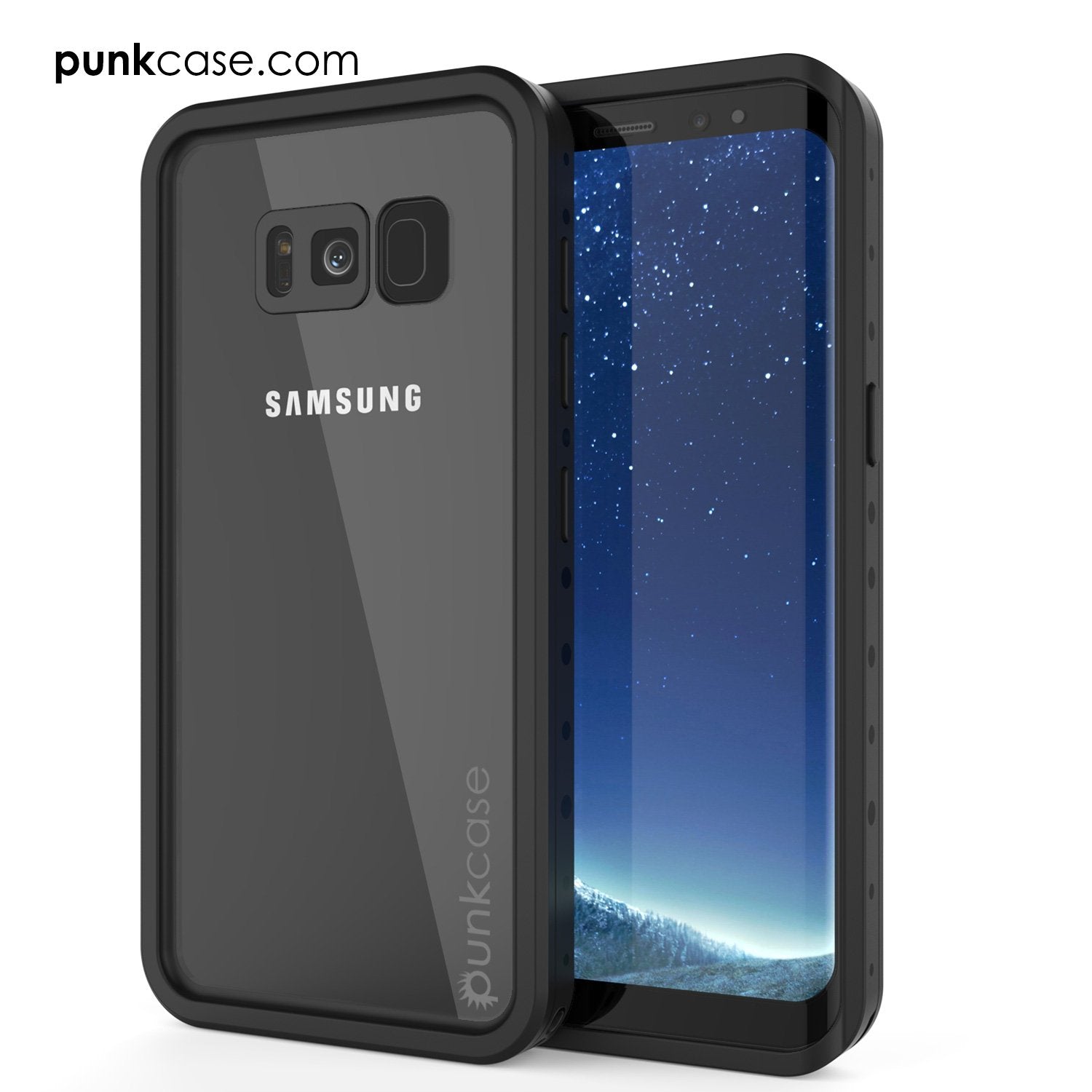 Capa à prova d'água PunkCase StudStar Clear Thin para Galaxy S8 6,6 pés à prova d'água IP68 à prova de choque/neve