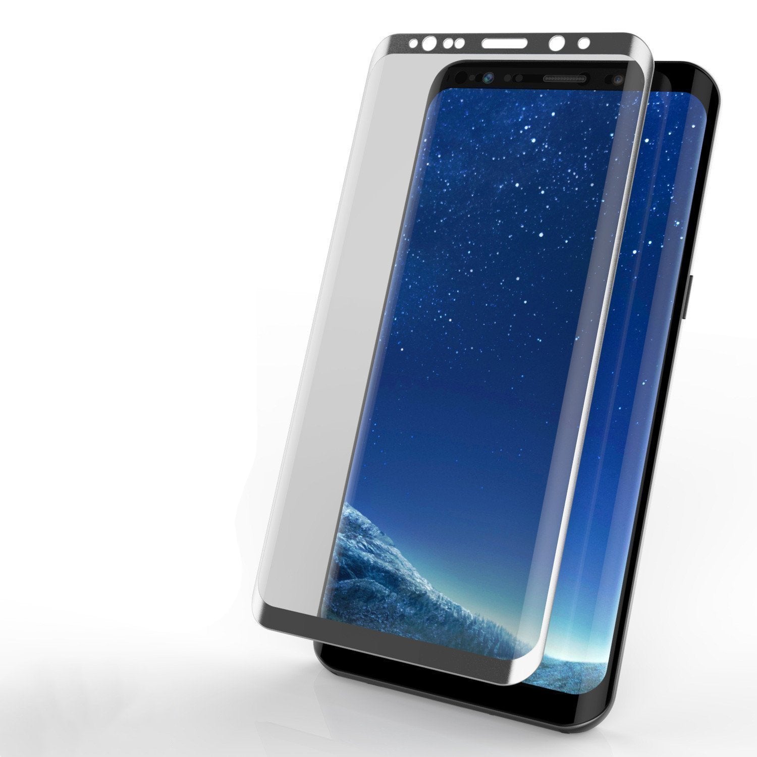 Galaxy S8 Protetor de Tela de Vidro Temperado Silver Punkcase Glass SHIELD 0,33mm Espessura Vidro 9H