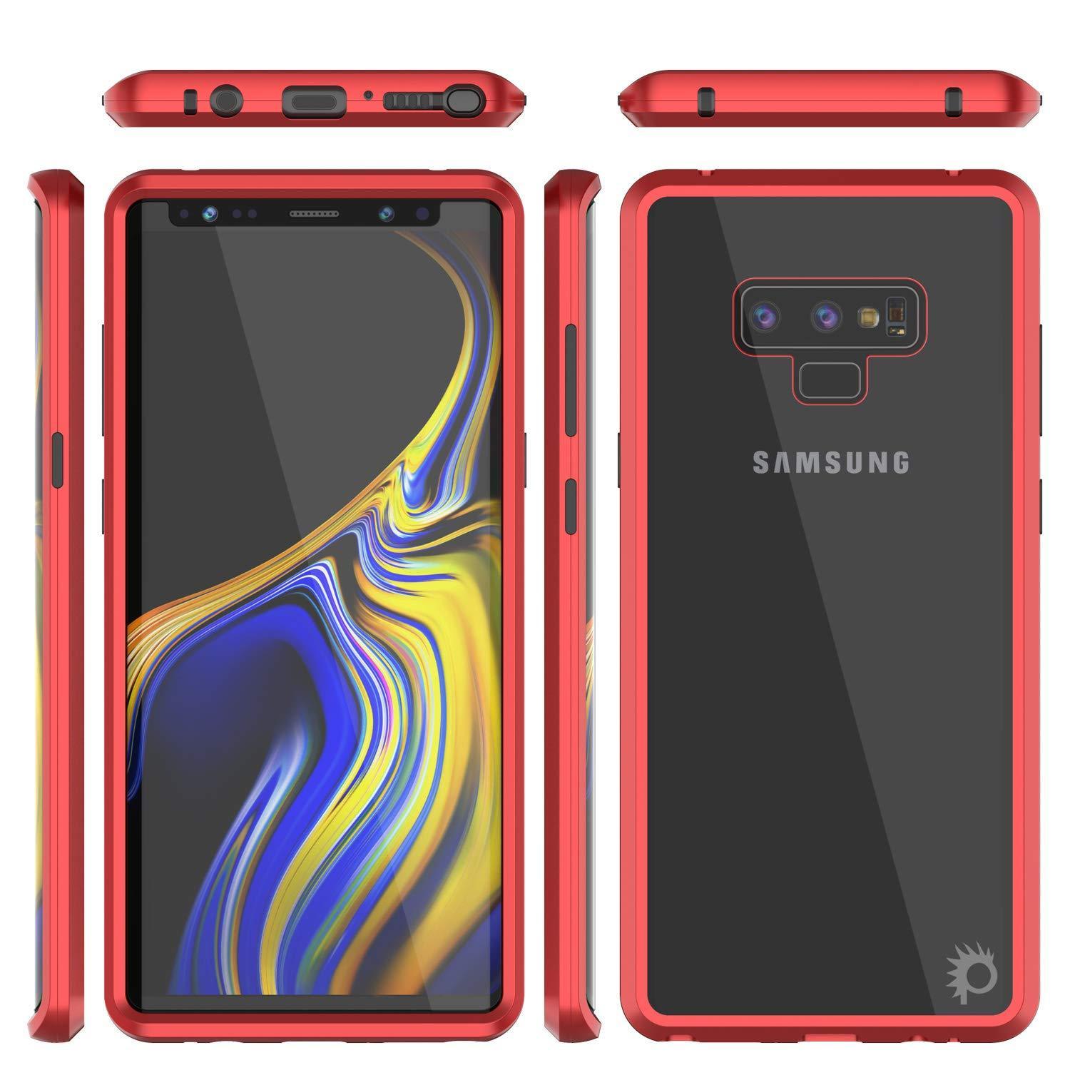 Capinha para Note 9, Punkcase Magnetix 2.0 de TPU protetora, com protetor de tela de vidro temperado [Vermelho]