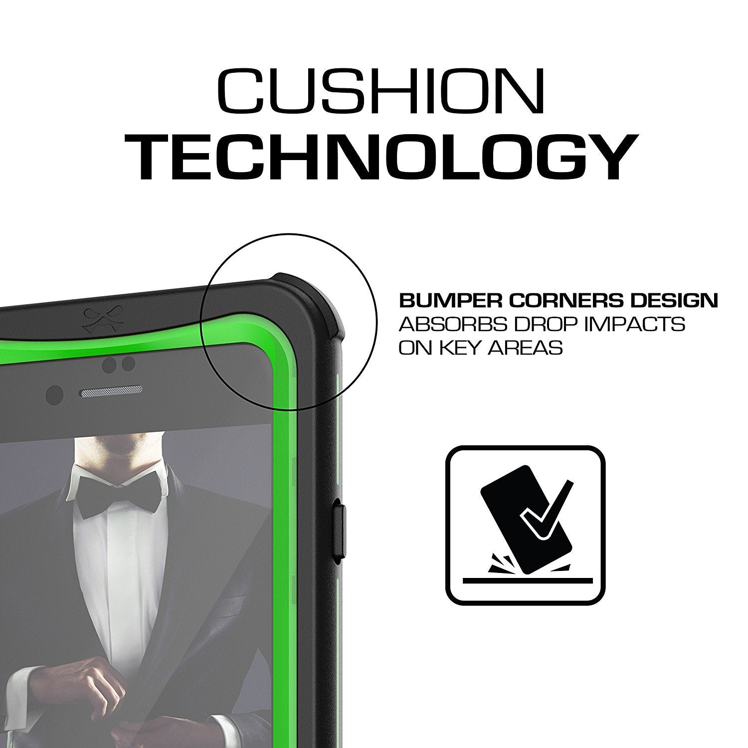 Capa à prova de água para iPhone 7, série Nautical da Ghostek para iPhone 7 | Proteção Slim Subaquática | Dever de Aventura | Ajuste Ultra | Natação (Verde)