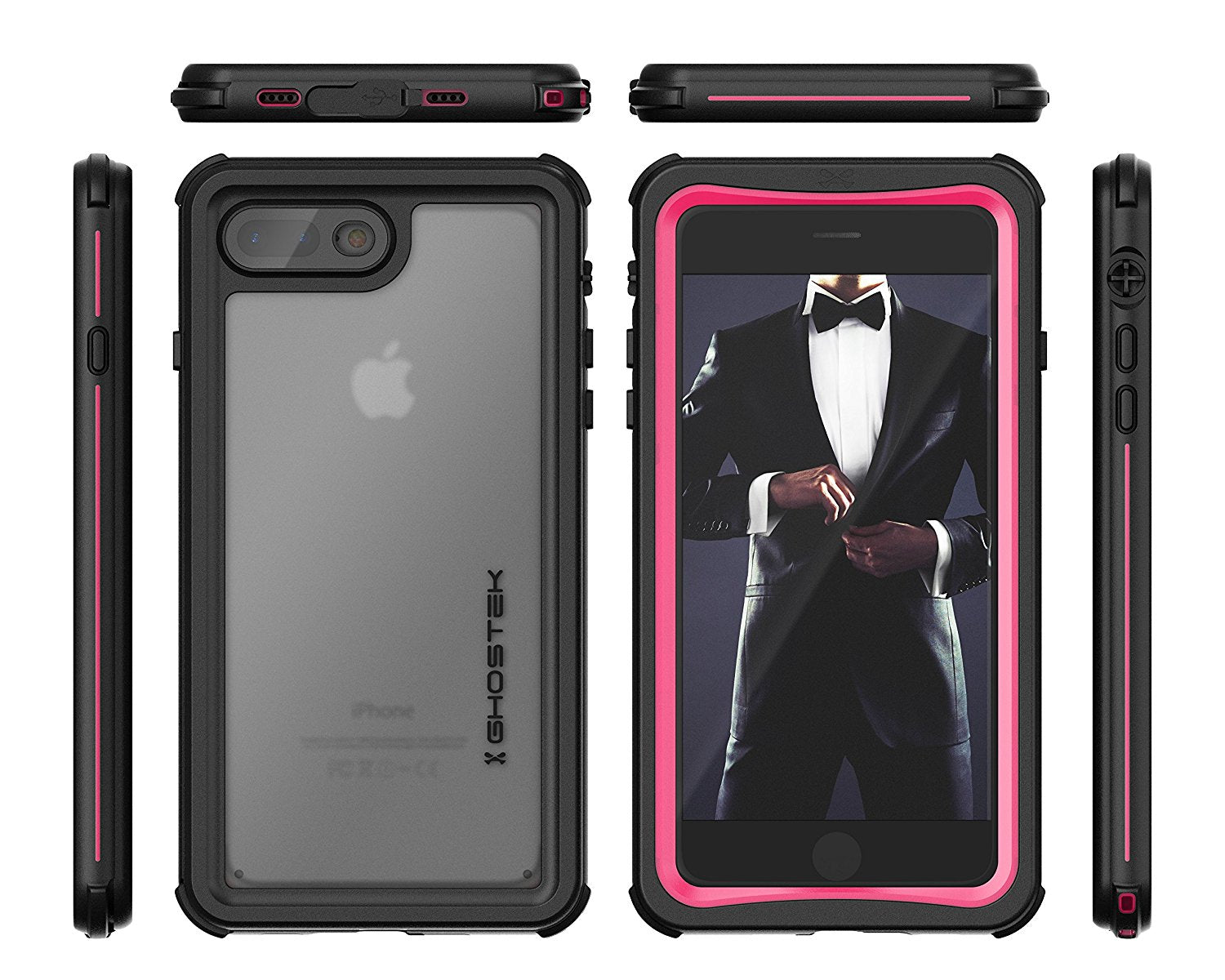 Capa para iPhone 7+ Plus, Ghostek® Série Náutica para iPhone 7+ Plus, Capa Resistente e Resistente | Cor-de-rosa