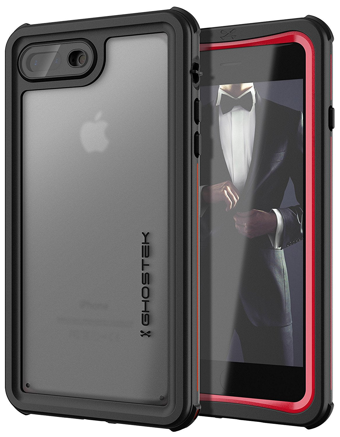 Capa iPhone 7+ Plus, Ghostek® Série Náutica  para iPhone 7+ Plus, Capa Resistente e Resistente em Vermelho