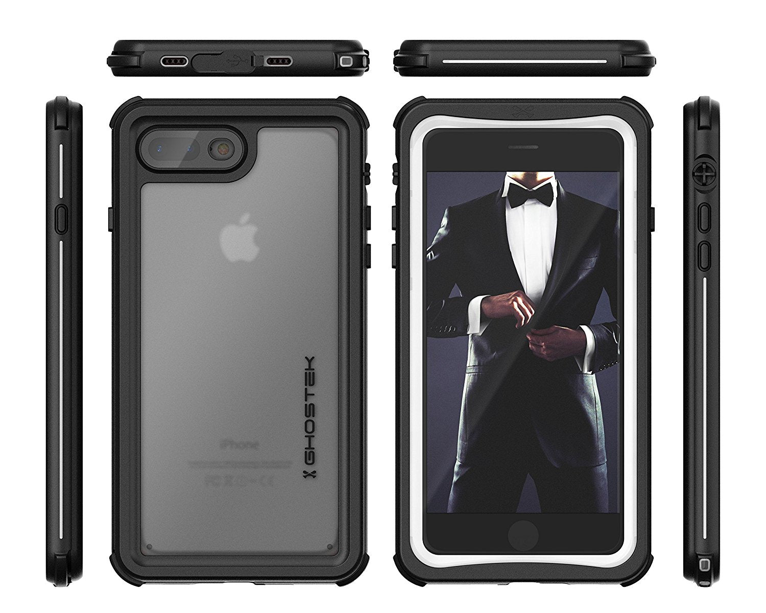 Capa para iPhone 7+ Plus, Série Náutica da Ghostek® para iPhone 7+ Plus, Capa Resistente e Resistente | Branco