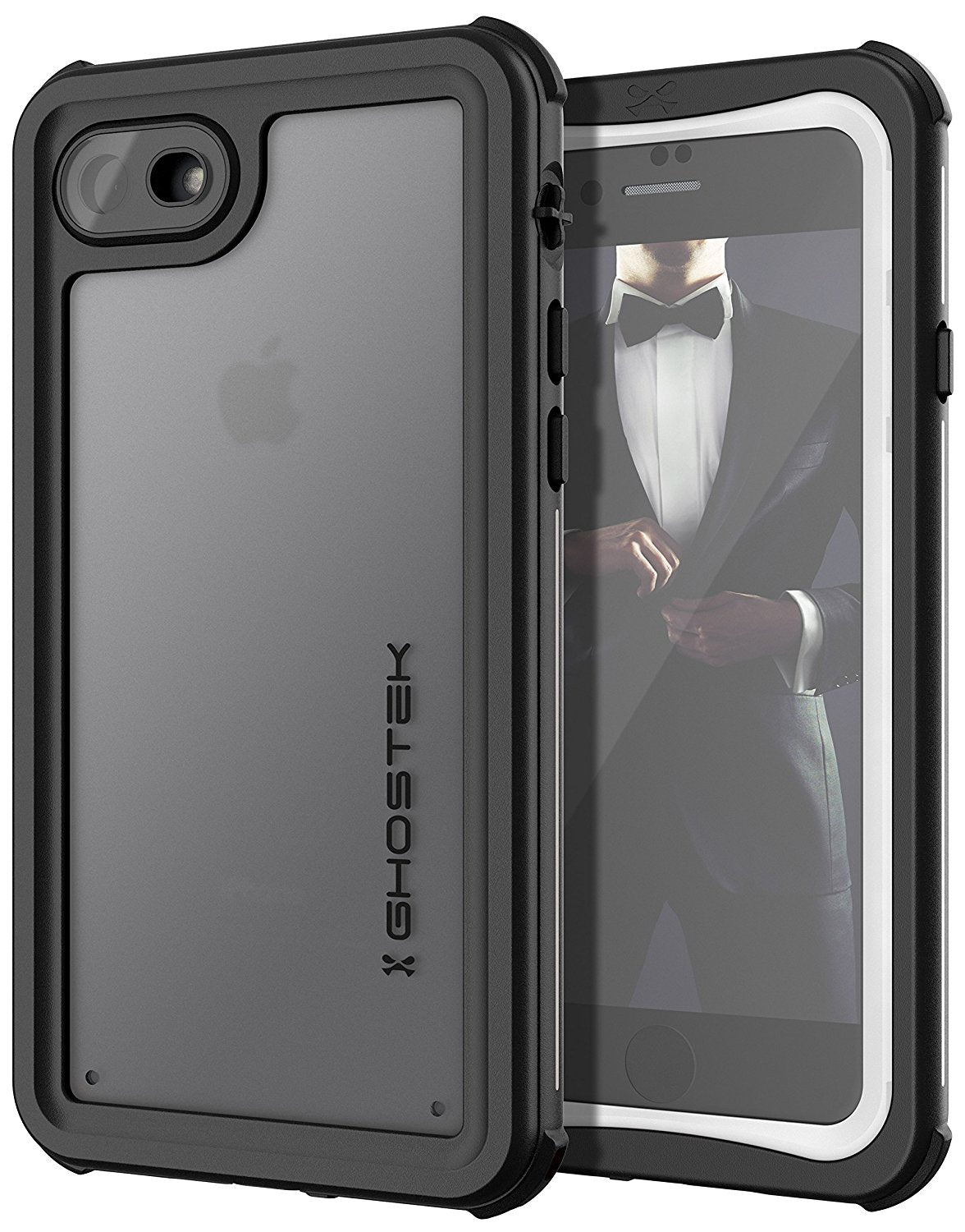 Capa à prova d'água para iPhone 8, série Ghostek Nautical para iPhone 8 | Proteção subaquática slim | Dever de aventura | Ultra Fit | Natação (Branco)