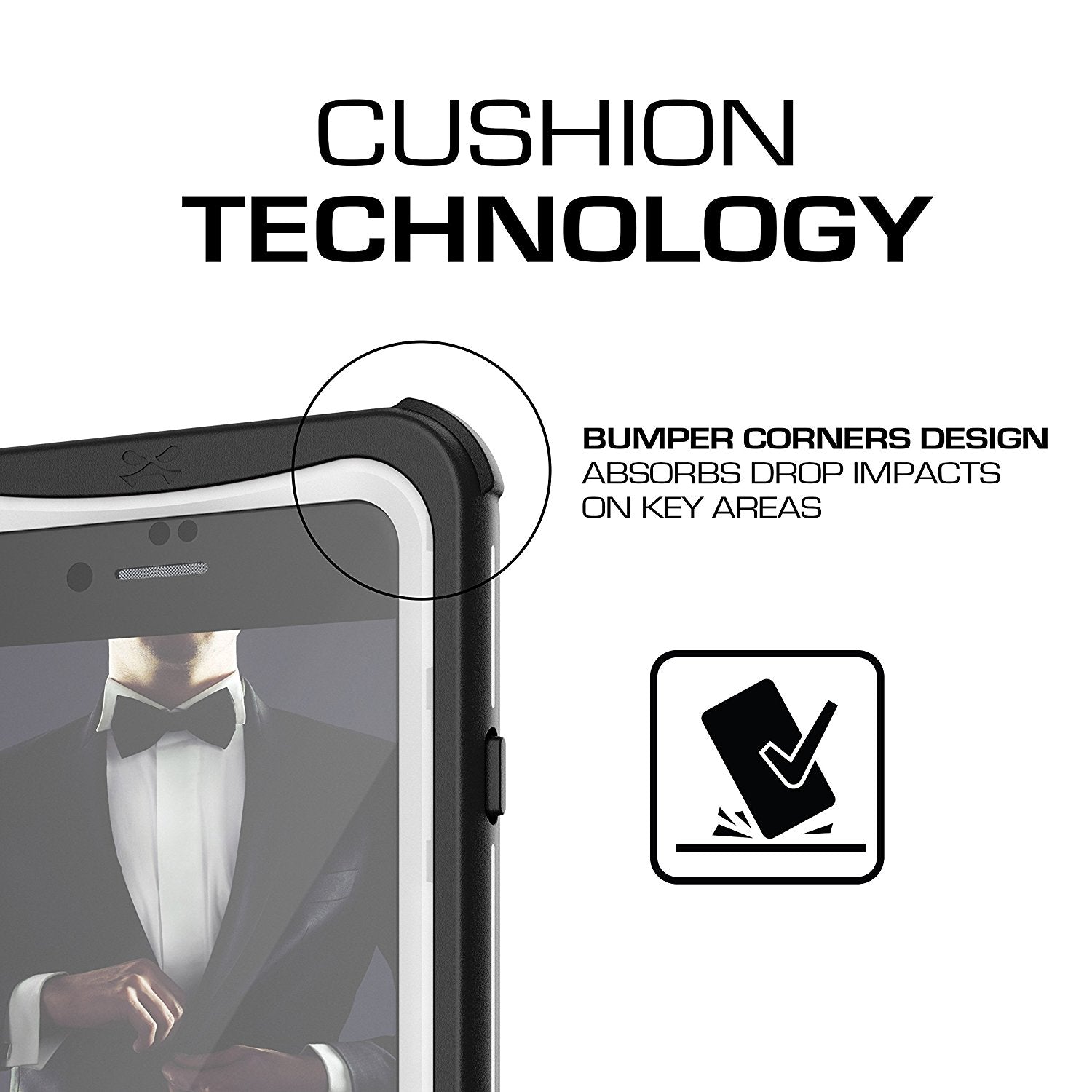 Capa à prova d'água para iPhone 8, série Ghostek Nautical para iPhone 8 | Proteção subaquática slim | Dever de aventura | Ultra Fit | Natação (Branco)
