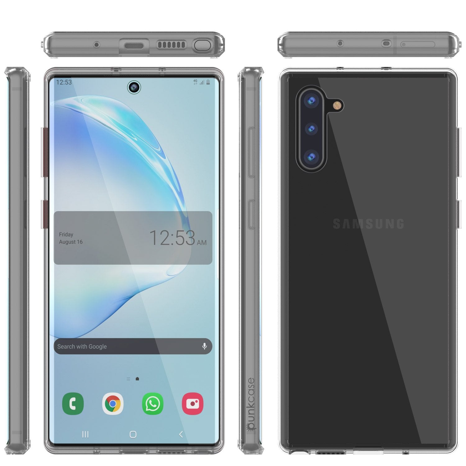 Galaxy Note 20 Punkcase Lucid-2.0 Series Slim Fit Armor Clear Case Cover (Color in image: Black)