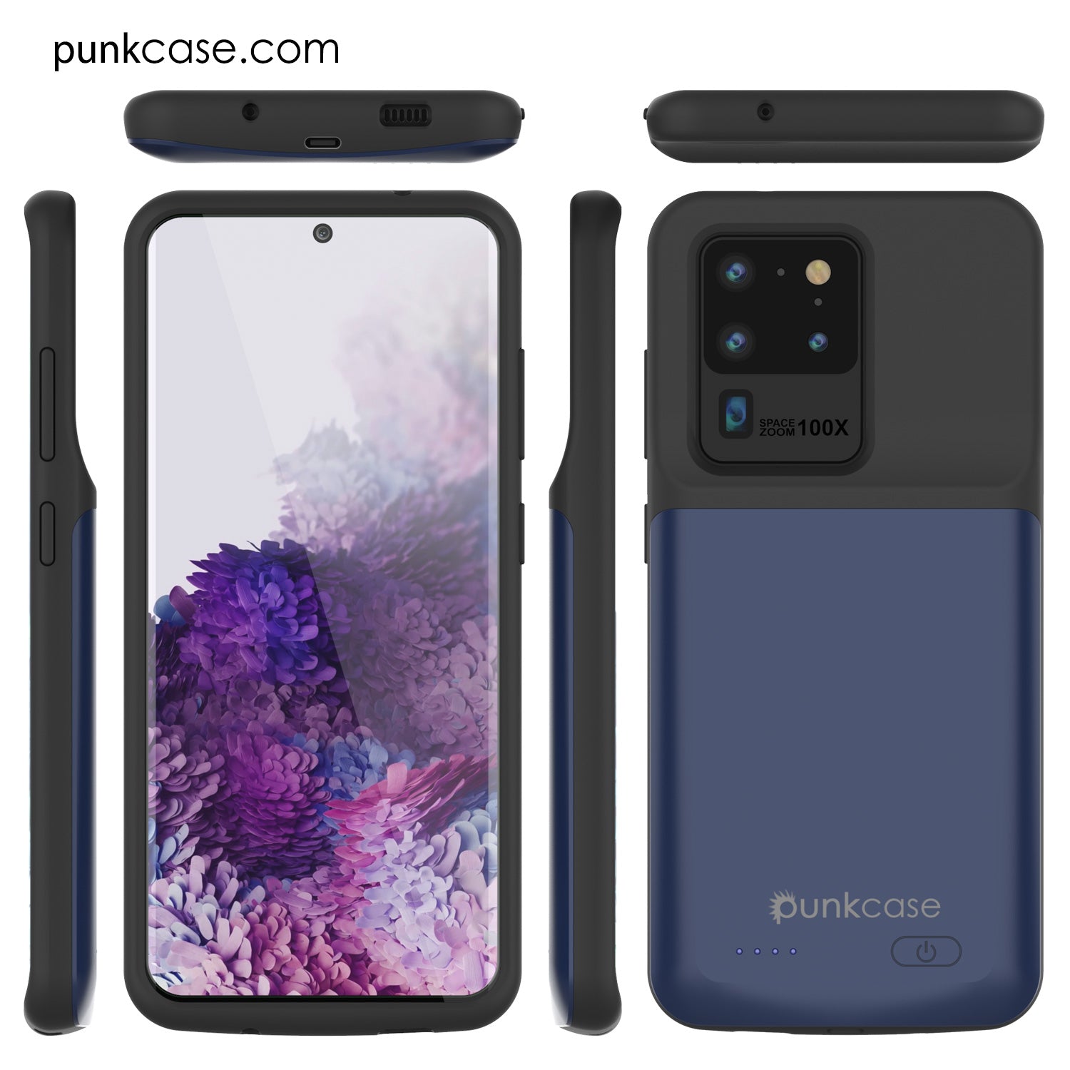 Capa de bateria PunkJuice S20 Ultra Azul - Banco de Energia de Carregamento Rápido com 6000mAh