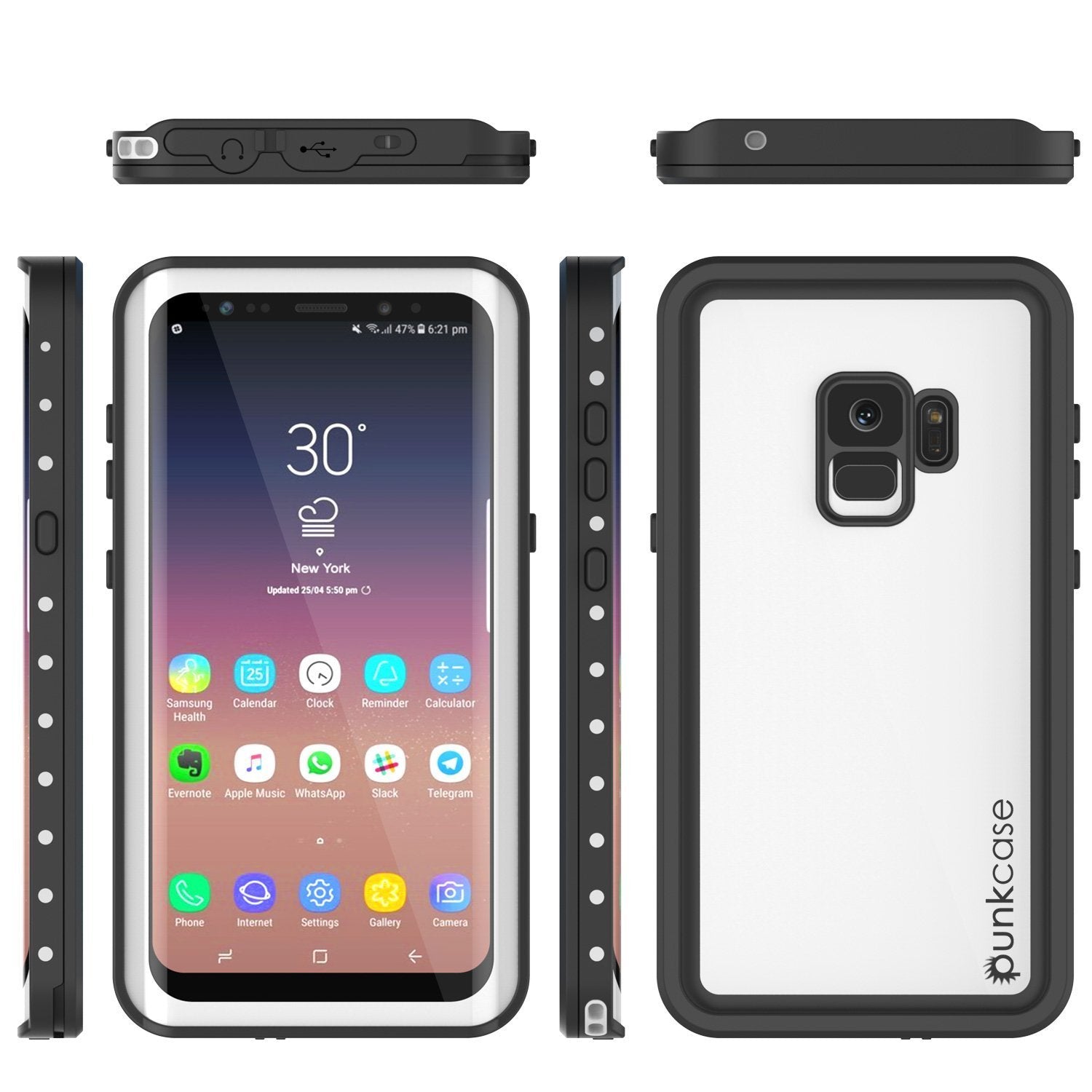 Galaxy S10e Waterproof Case, Punkcase StudStar White Thin 6.6ft Underwater IP68 Shock/Snow Proof (Color in image: pink)