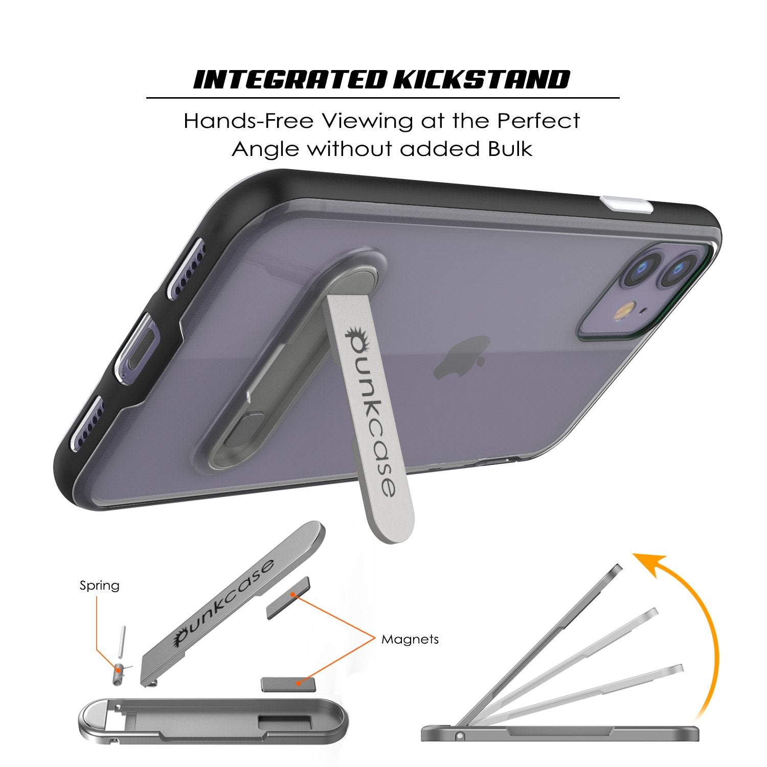 iPhone 11 Case, PUNKcase [LUCID 3.0 Series] [Slim Fit] Armor Cover w/ Integrated Screen Protector [Black] (Color in image: Red)