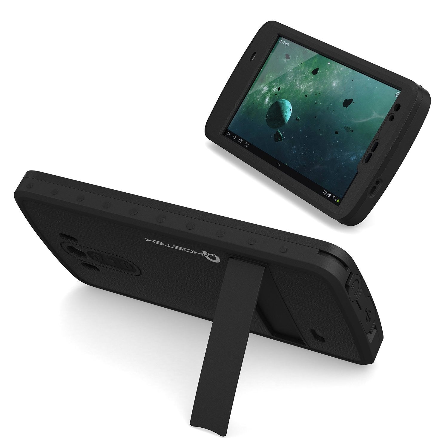 Capa à prova d'água LG G3, Ghostek Atomic Preto com Protetor de Tela Integrado para LG G3