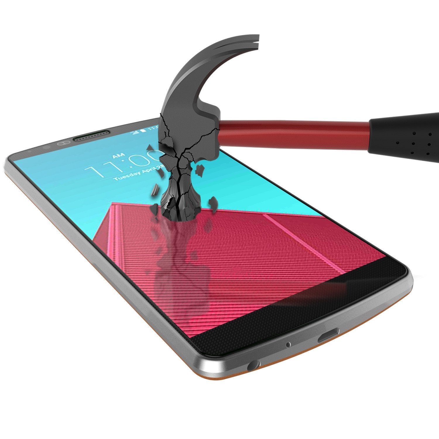 LG G4 Punkcase Glass SHIELD Tempered Glass Screen Protector 0.33mm Thick 9H Glass