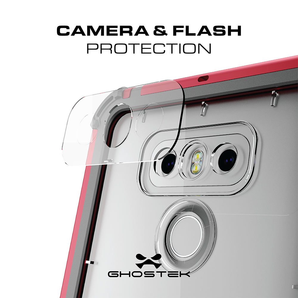 LG G6 WATERPROOF CASE | ATOMIC 3 SERIES | BLACK (Color in image: Red)