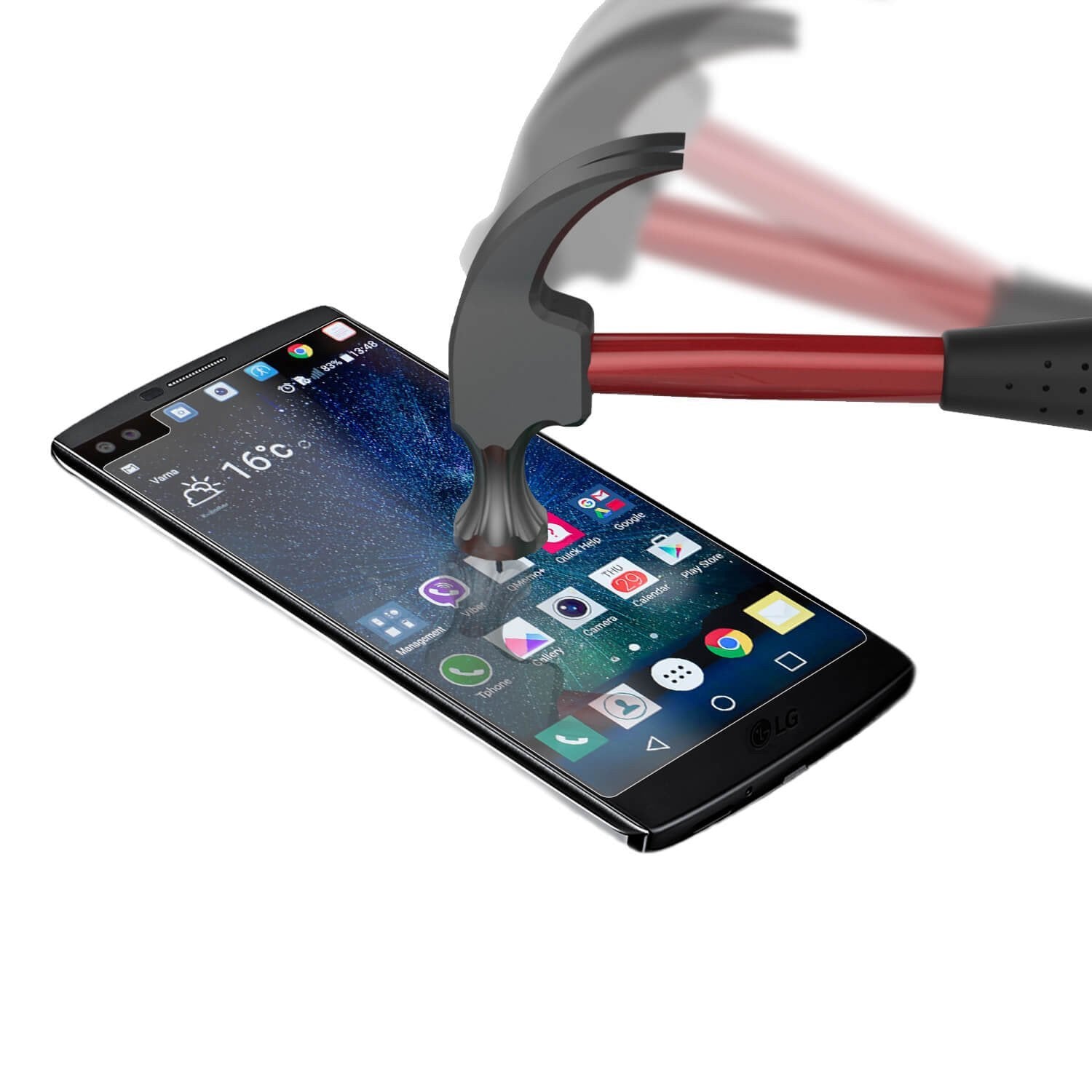 Protetor de tela de vidro temperado Punkcase LG v10 Shield Glass 0,33mm de espessura 9H Glass.