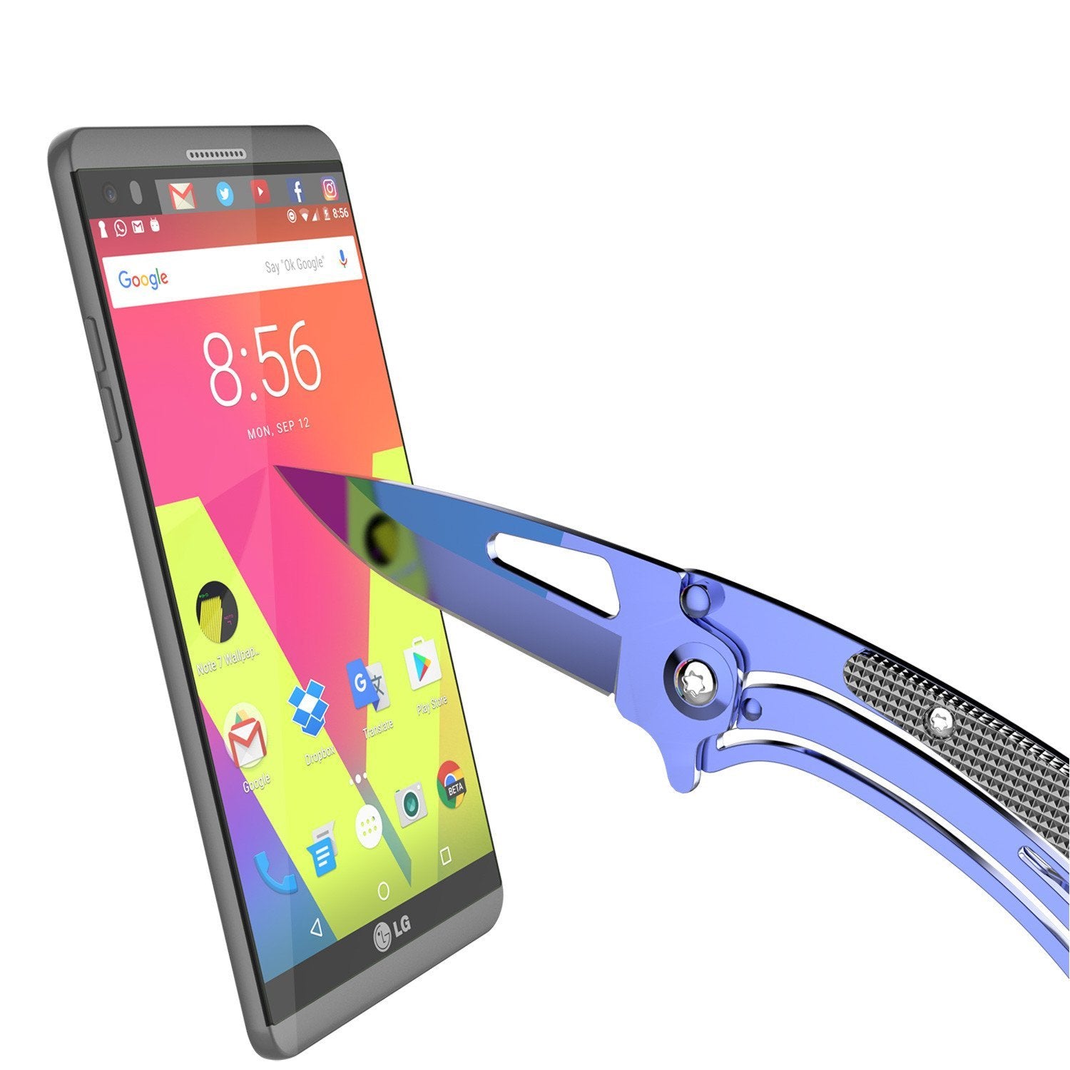LG v20 Punkcase Glass SHIELD Tempered Glass Screen Protector 0.33mm Thick 9H Glass