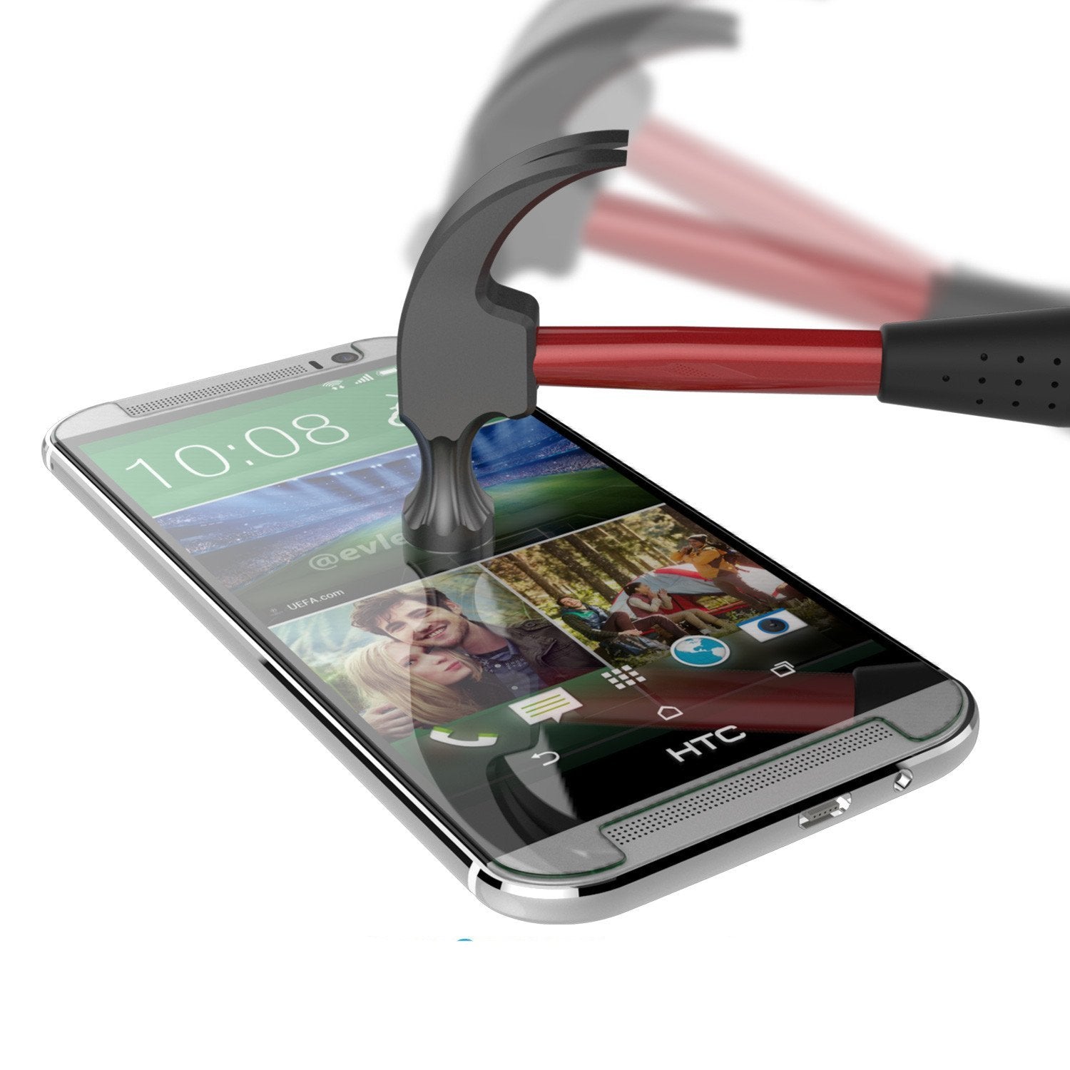 Protetor de tela de vidro temperado M8, Punkcase SHIELD para HTC One M8 0,33mm de espessura 9H