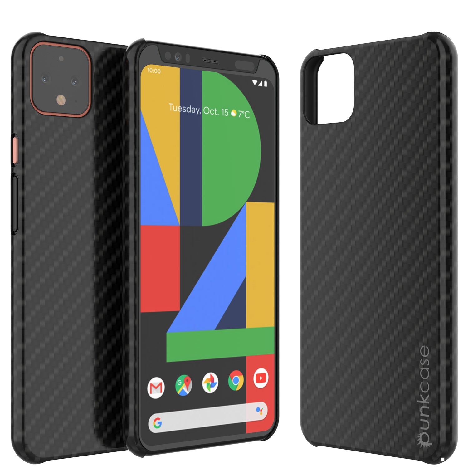 Capa de Couro Ultra Fina e Resistente Heavy Duty CarbonShield para Google Pixel 4 XL