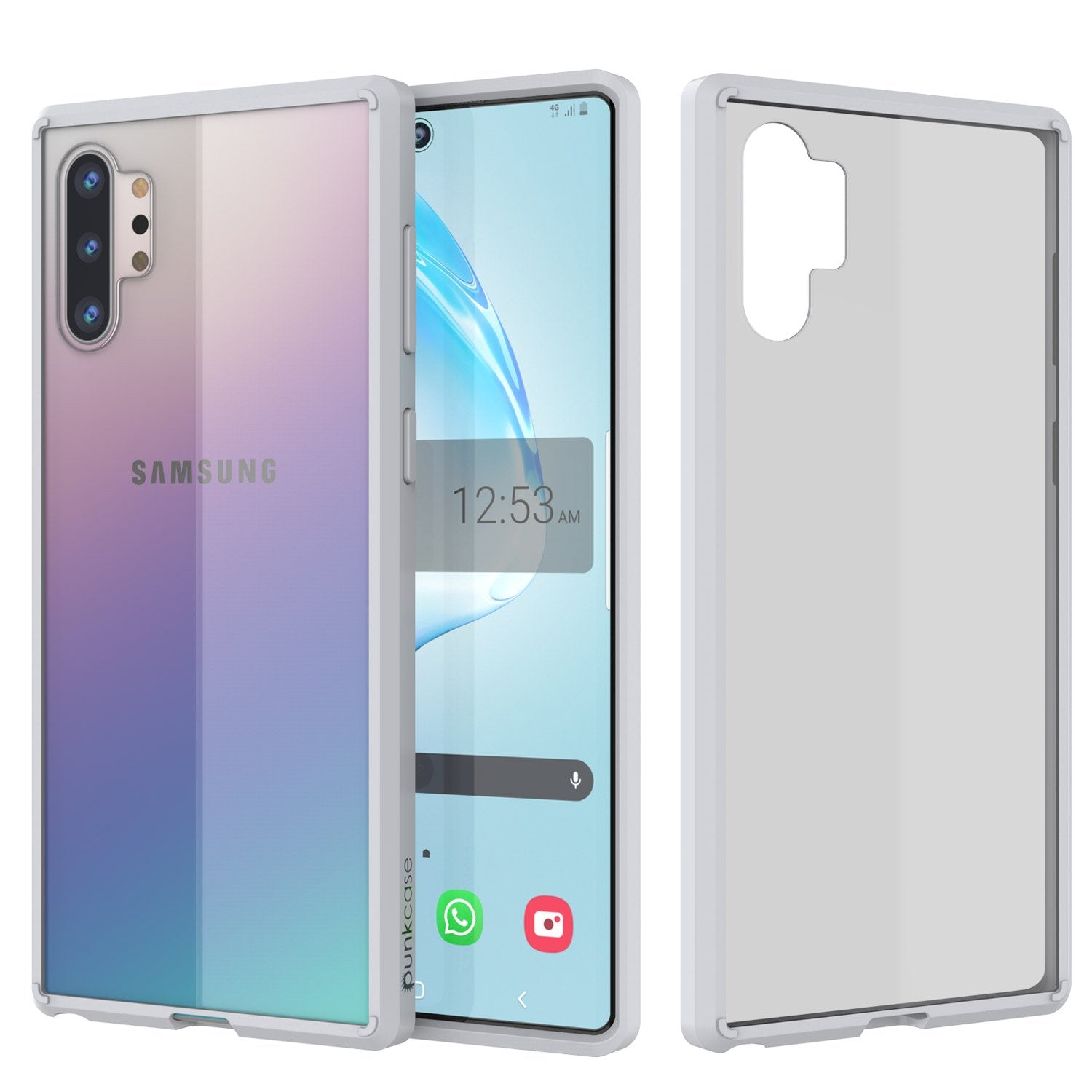 Capa de Armadura Branca Slim Fit da série Lucid-2.0 da Punkcase para Galaxy Note 10+ Plus
