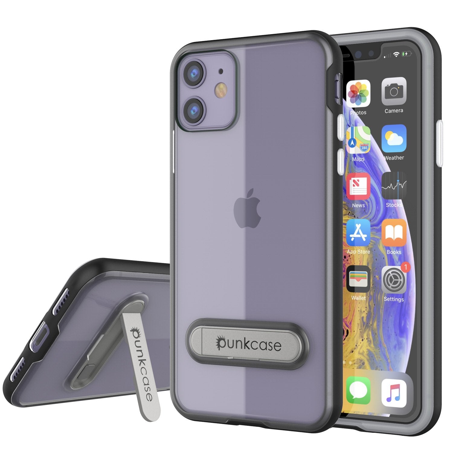 Capa iPhone 11, PUNKcase [Série LUCID 3.0] [Slim Fit] Capa de Armadura com Protetor de Tela Integrado [Preto]